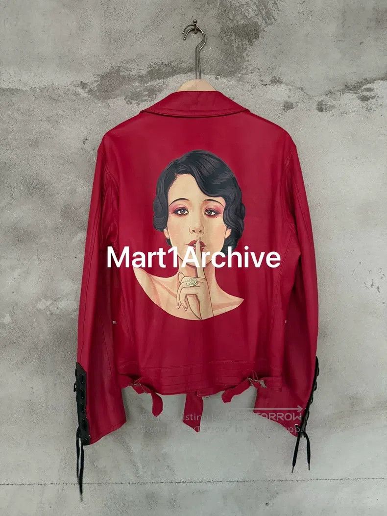 Yohji Yamamoto YOHJI YAMAMOTO Showa Woman Print Leather Jacket Size L / US 10 / IT 46 - 1 Thumbnail