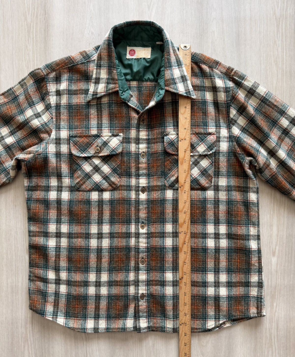 Vintage Vintage Sears Kings Road Shirt Flannel Wool Blend Sz M Grung Size US M / EU 48-50 / 2 - 6 Thumbnail