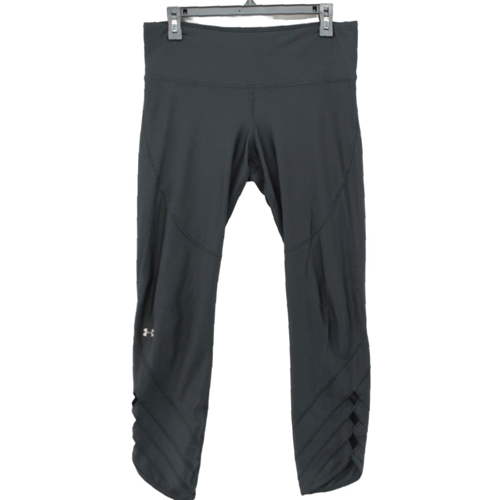 Under Armour Under Armour HeatGear Black Compression Cropped Ankle Leggings Women's L Size 36" / US 14 / IT 50 - 1 Thumbnail