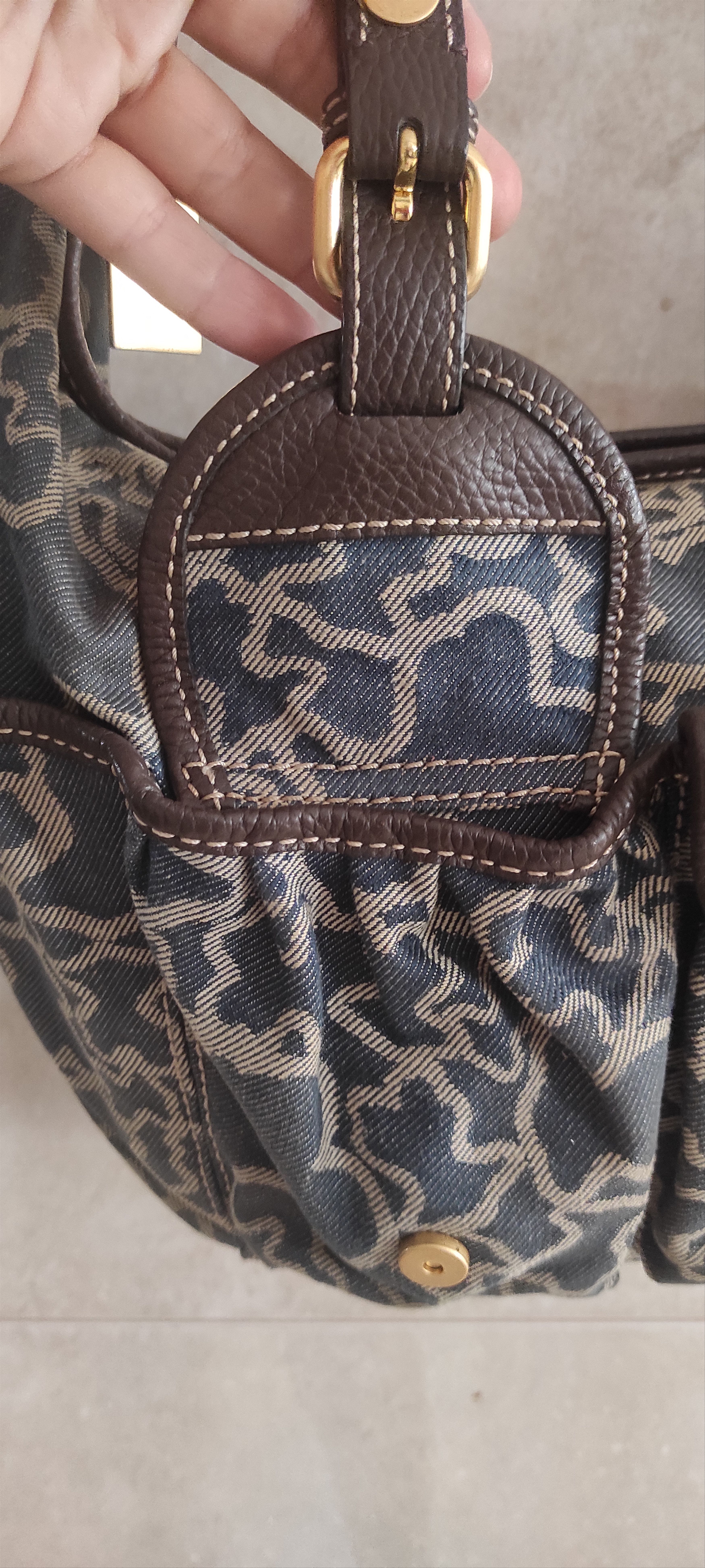 TOUS TOUS Kaos Print Denim Canvas Hobo Shoulder Bag Size ONE SIZE - 25 Thumbnail
