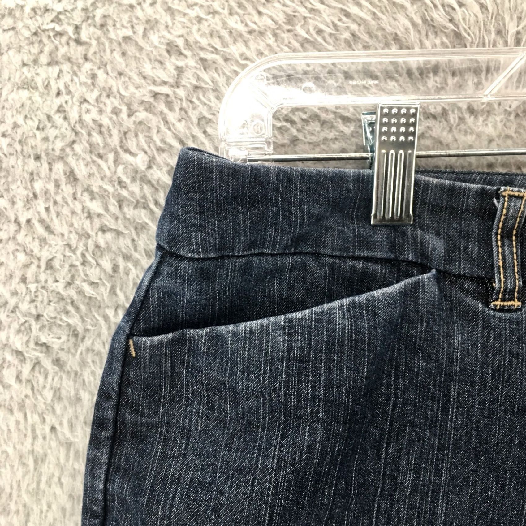 CO Khakis & Co Jeans Womens 14 Blue Denim Straight Leg Mid Rise Zip Fly 8215D Jeans Women 14 Blue Denim Straight Modern Classic Mens Womens Size 36" / US 14 / IT 50 - 3 Thumbnail