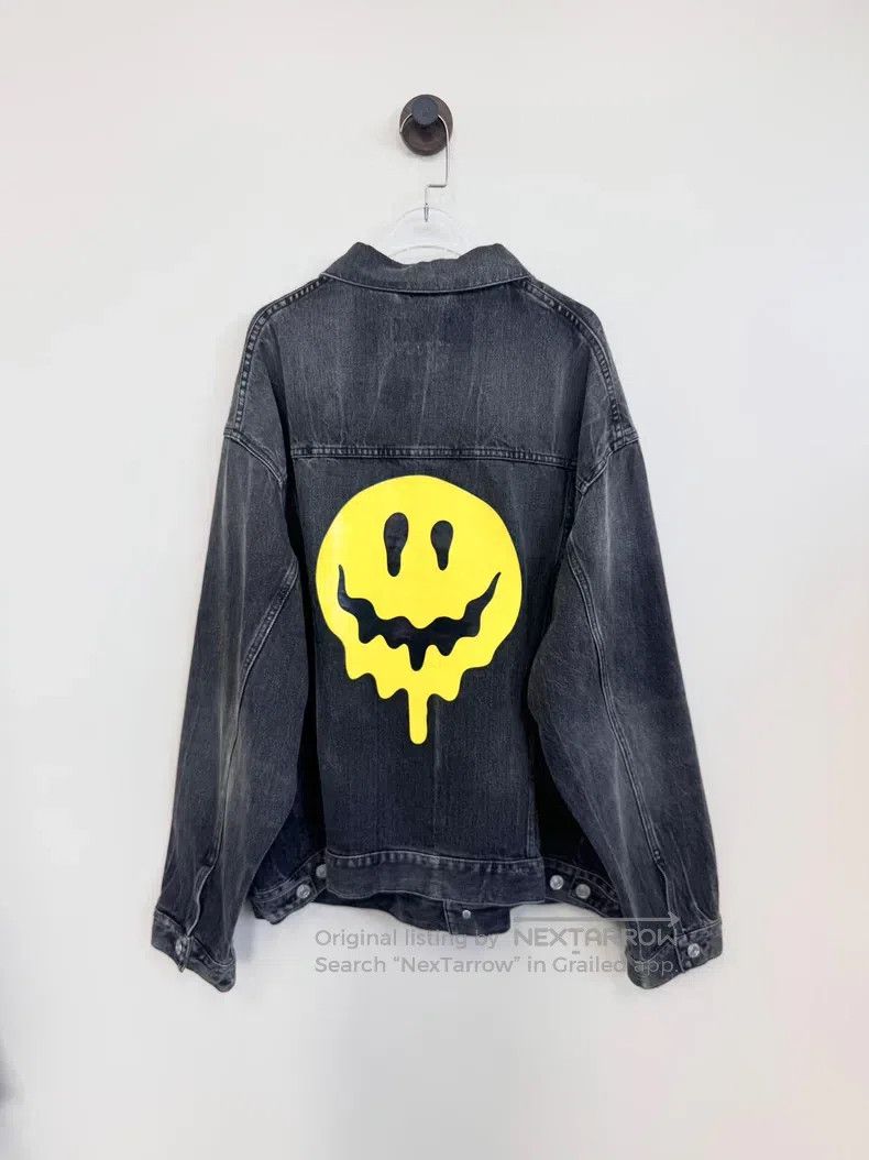 Balenciaga Balenciaga Black Back Dissolve Smile Denim Jacket Size US S / EU 44-46 / 1 - 2 Thumbnail