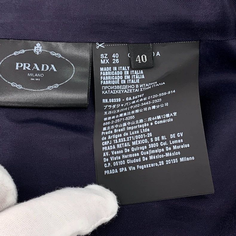 Prada Prada Dark blue wool lapel single-breasted suit 2502-Nextar Size 40R - 6 Thumbnail