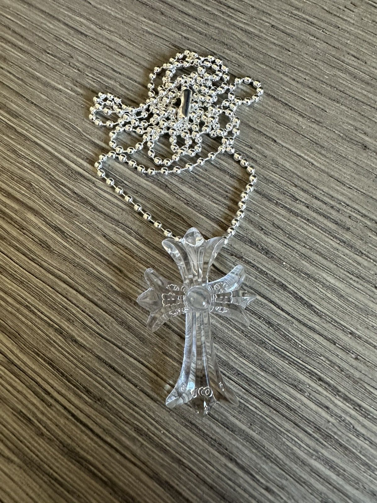 Chrome Hearts Chrome Hearts Rubber CH Cross Necklace Clear Size ONE SIZE - 3 Thumbnail