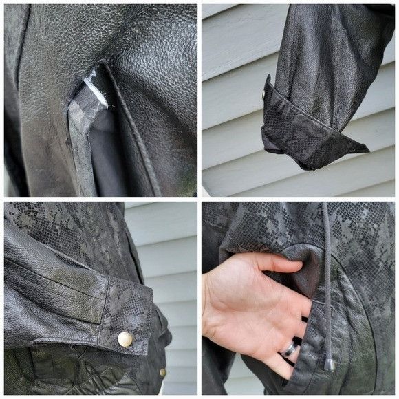 Wilsons Leather Vintage 90s y2k Black Suede Leather Moto Motorcycle Biker Gr Size US S / EU 44-46 / 1 - 3 Thumbnail