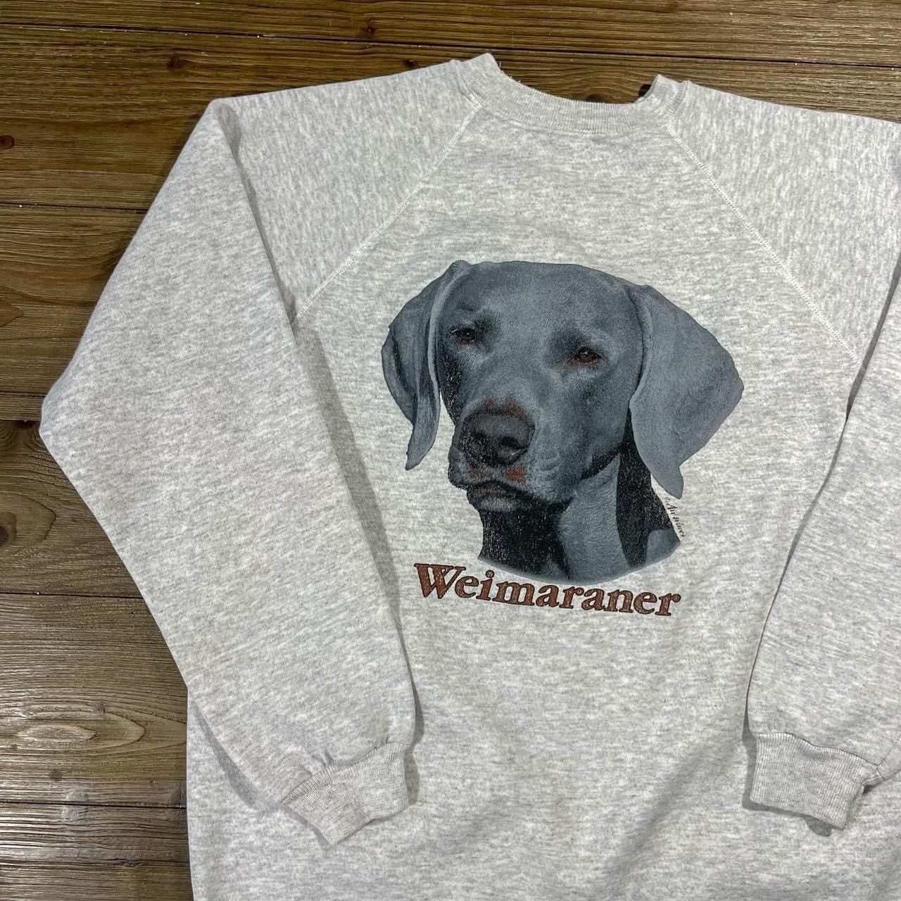 Hanes × Vintage Vintage 90’s Weimaraner Dog Crewneck Sweatshirt Size US XL / EU 56 / 4 - 2 Thumbnail