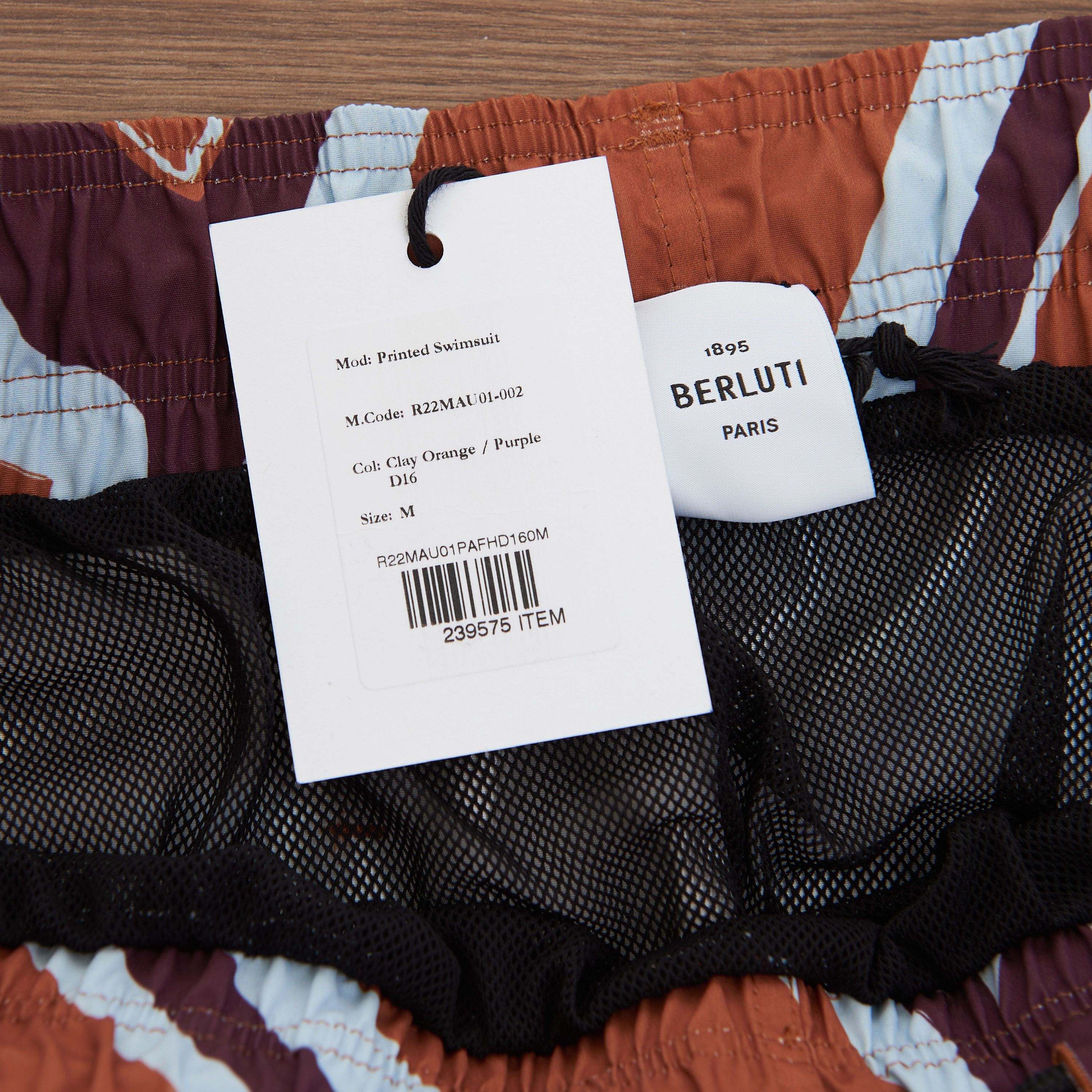 Berluti Swim Shorts Bottoms In Orange With Giant Scritto Print Size US 28 / EU 44 - 11 Thumbnail