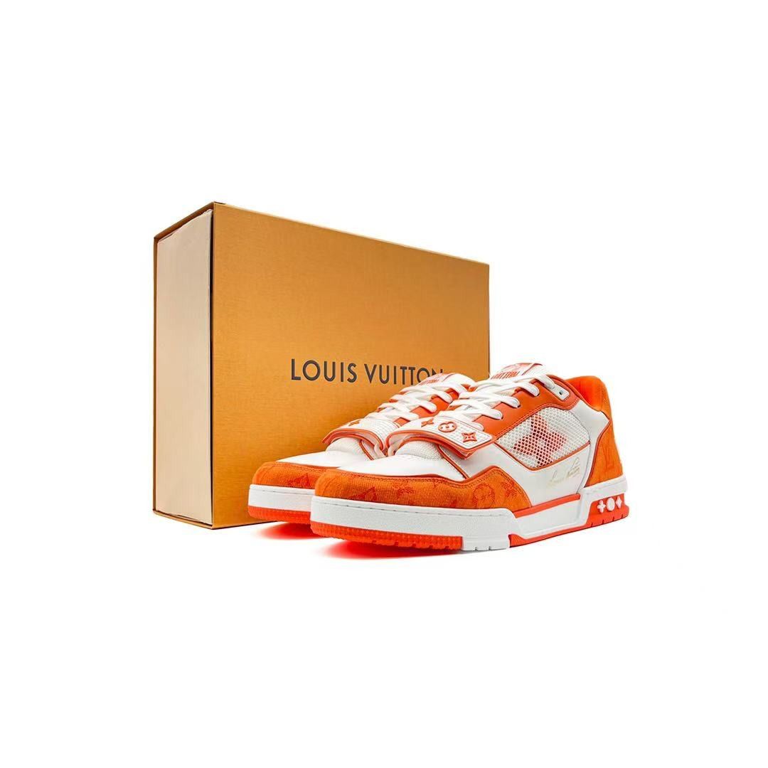 Louis Vuitton Louis Vuitton Orange Monogram Trainer Sneakers Size US 9 / IT 39 - 5 Thumbnail