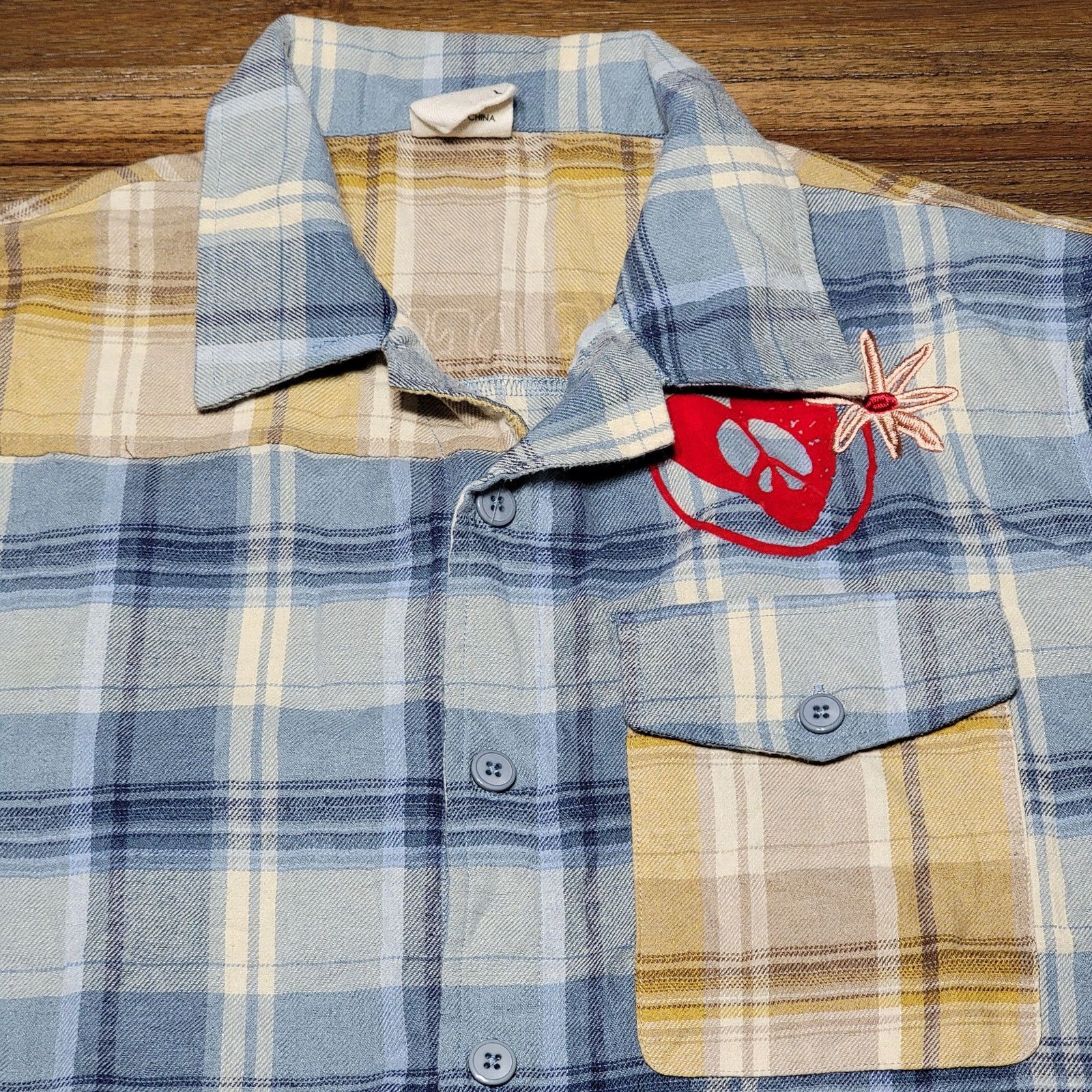 Smoke Rise Smoke Rise Plaid Full Button Shirt w/Embroidery - Size Large Size L / US 10 / IT 46 - 2 Thumbnail