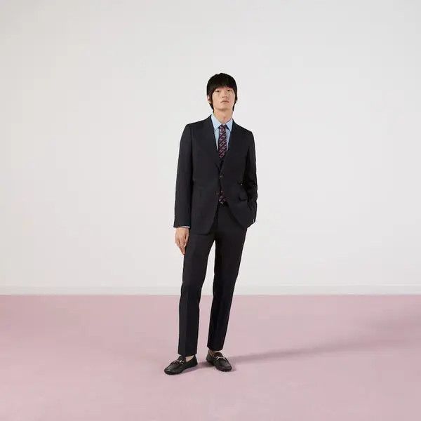 Gucci oc11z1025 Single-Breasted Suit Jacket in Deep Blue Size US S / EU 44-46 / 1 - 2 Thumbnail