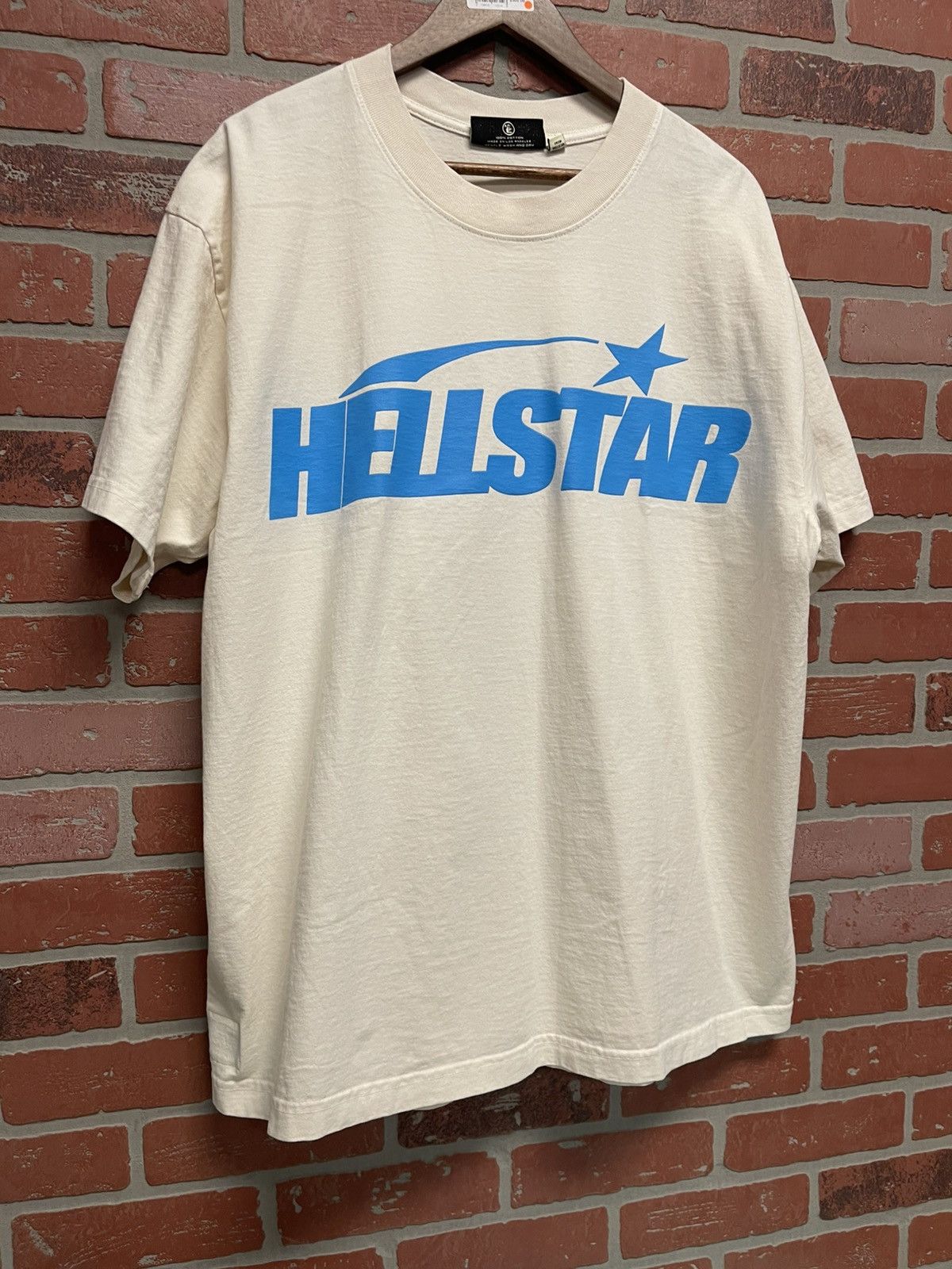 HELLSTAR Size XL - Hellstar Classic Tee Shirt White/Blue Print Size US XL / EU 56 / 4 - 2 Thumbnail