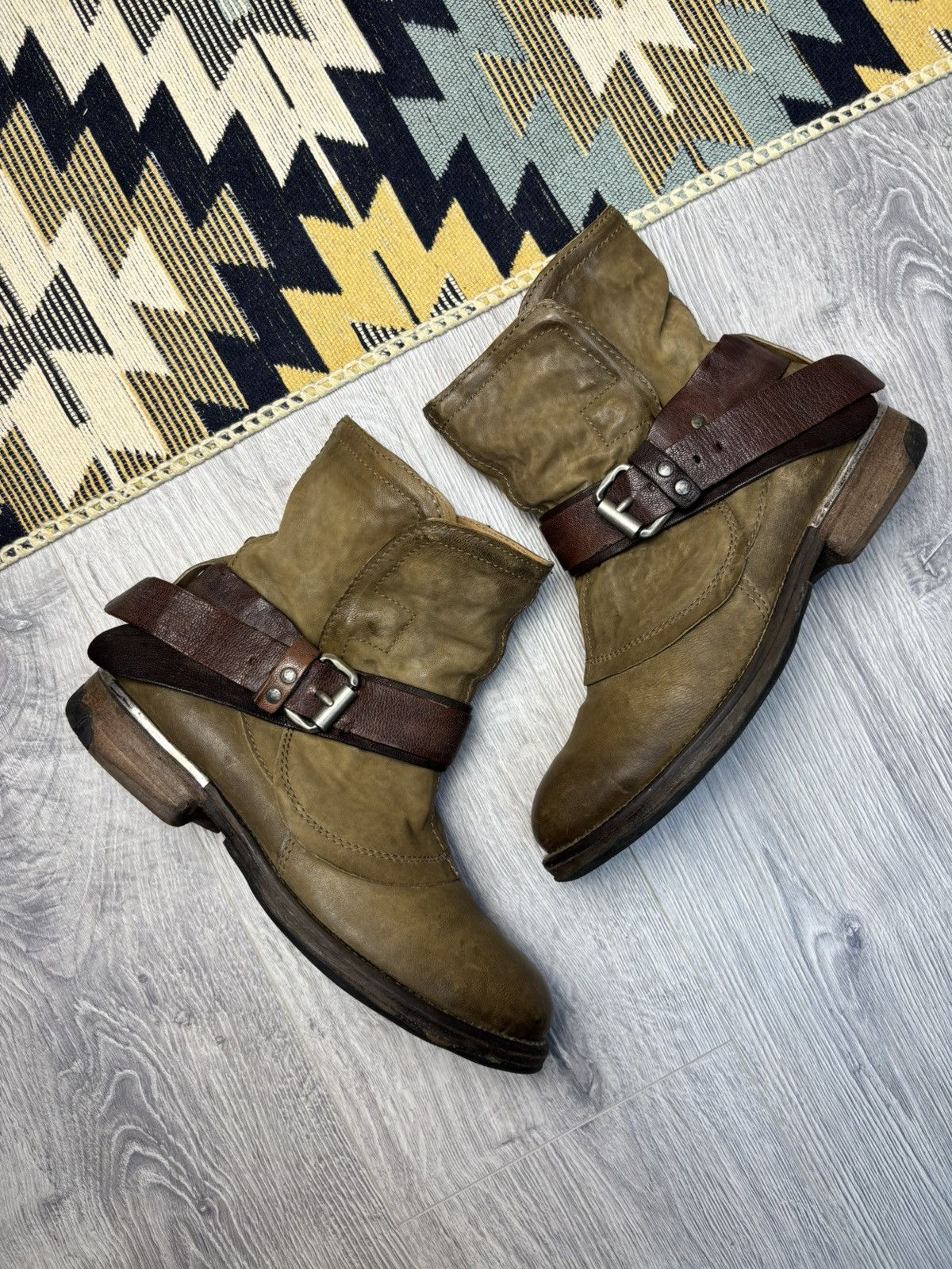 A.S.98 A.S.98 leather biker boots Y2K avant-garde Size US 7 / EU 40 - 1 Thumbnail