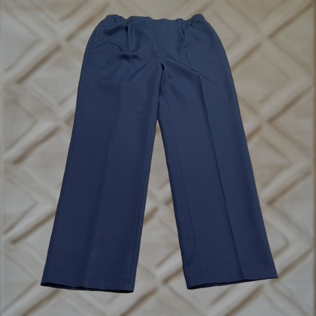 Vintage VINTAGE Draper's & Damon's Dress Pants Womens 16 Blue Pull On Elastic 90's Y2K Size 38" / US 16 / IT 52 - 1 Thumbnail