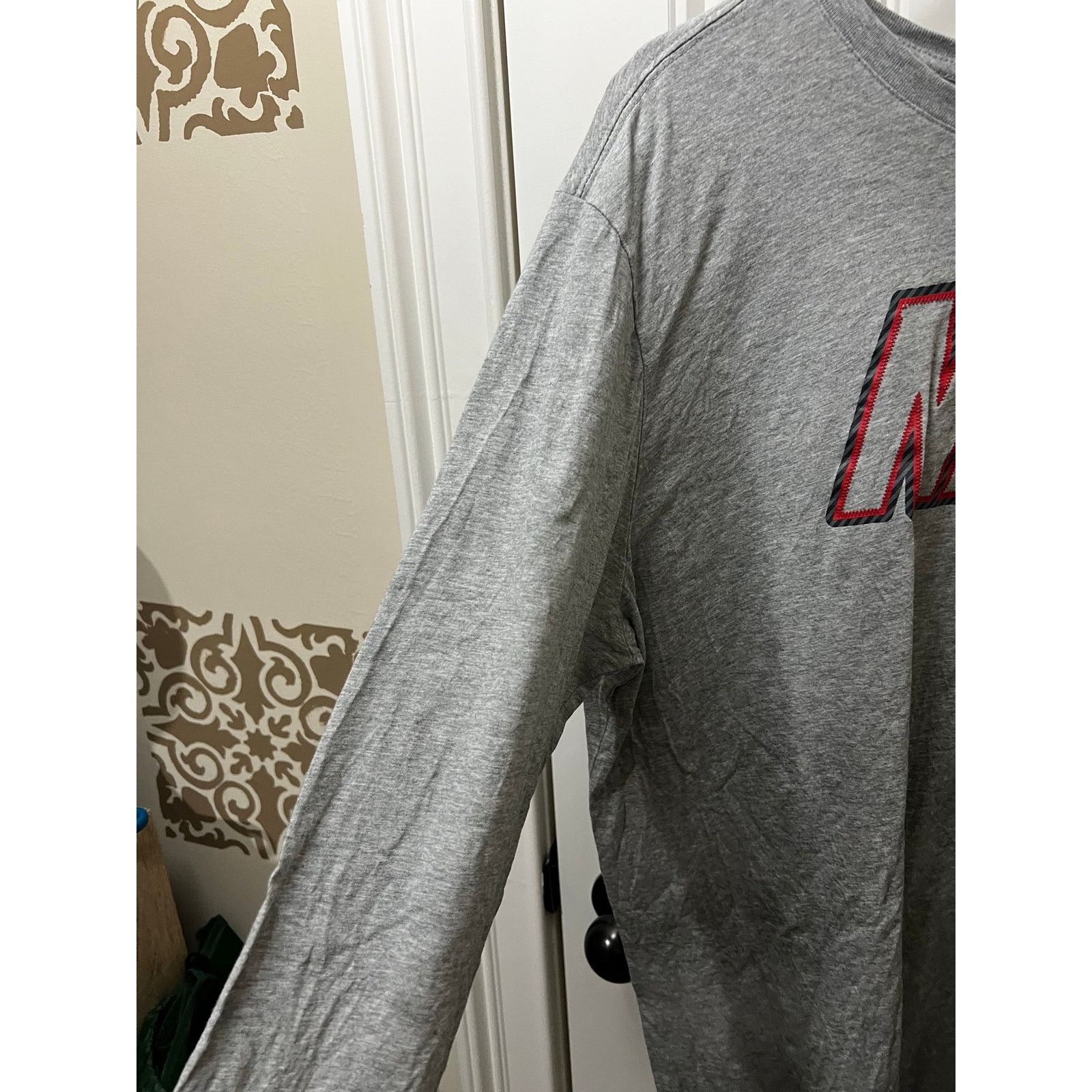 Nike Men's Long Sleeve Spellout Logo Front Crewneck Tshirt Cotton Size US XXL / EU 58 / 5 - 4 Thumbnail