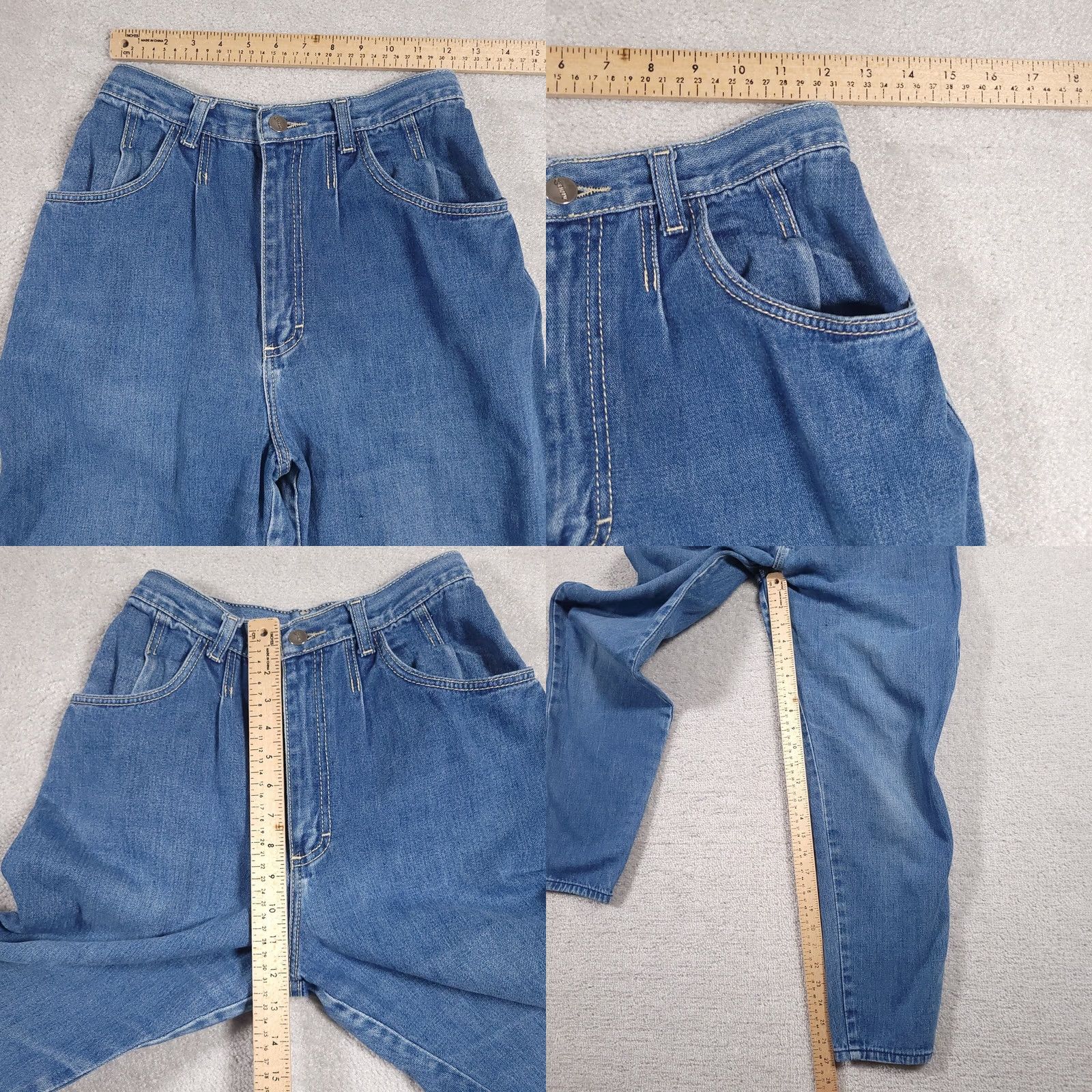 Vintage Gitano Vintage 80's Mom Jeans 10 Pleated Front Baggie Tapered High Rise Jeans Women Regular Size 10 Blue Denim Size 32" / US 10 / IT 46 - 8 Thumbnail