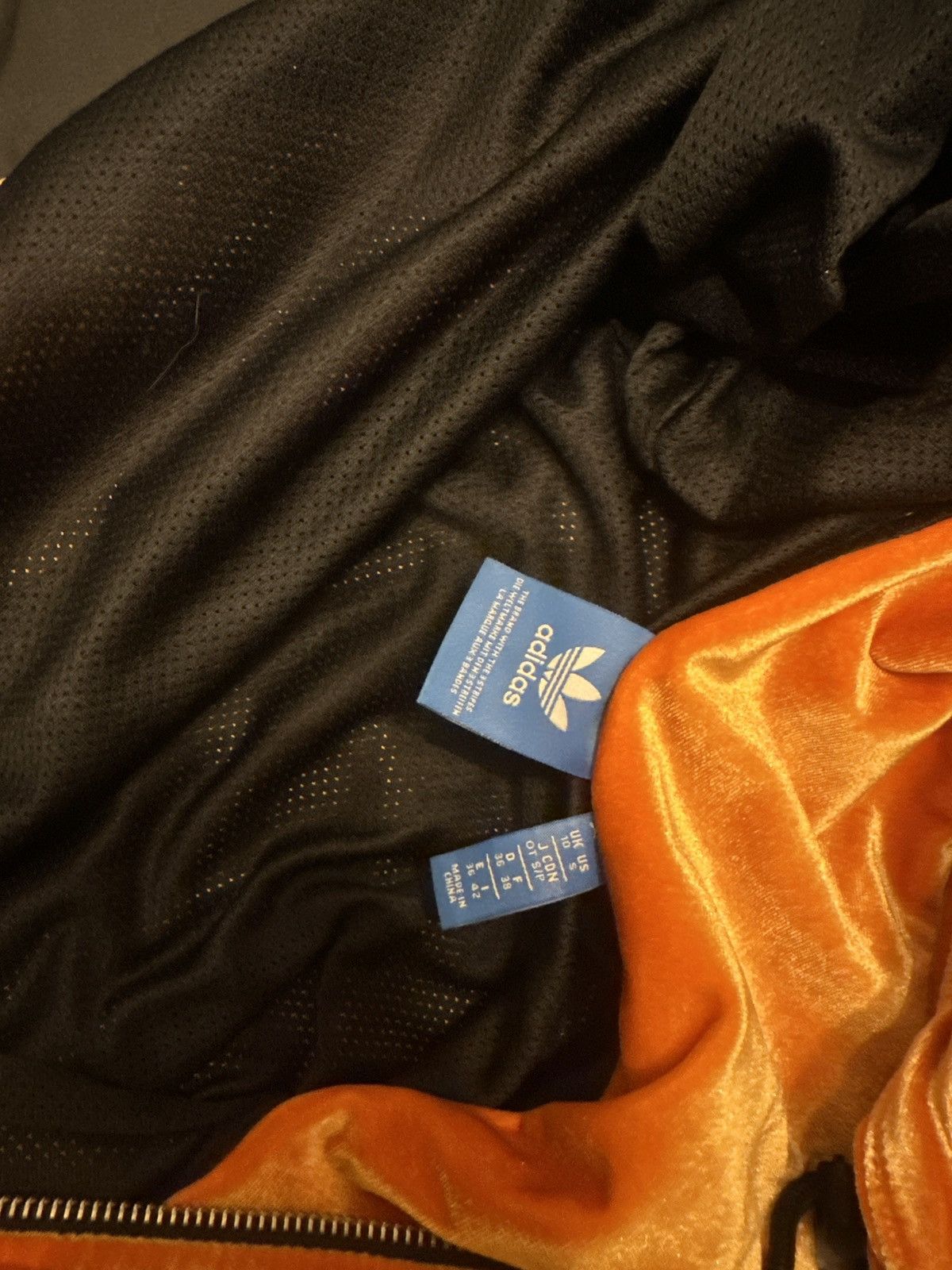 Adidas Adidas Track Top Jacket Velour Burnt Orange Size S / US 4 / IT 40 - 4 Thumbnail