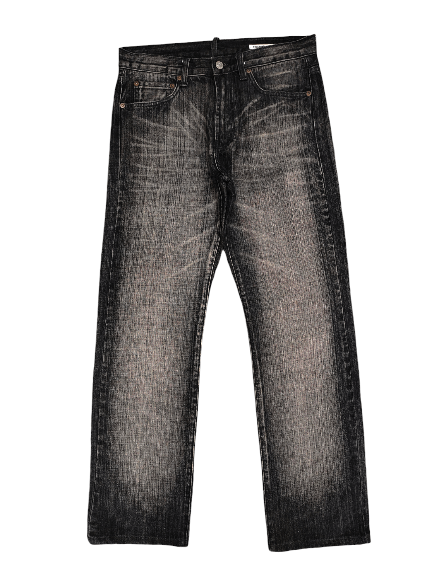 Comme des Garcons × Undercover Vintage Semantic Design Clawmark Faded Black Denim Jeans Size US 32 / EU 48 - 1 Thumbnail