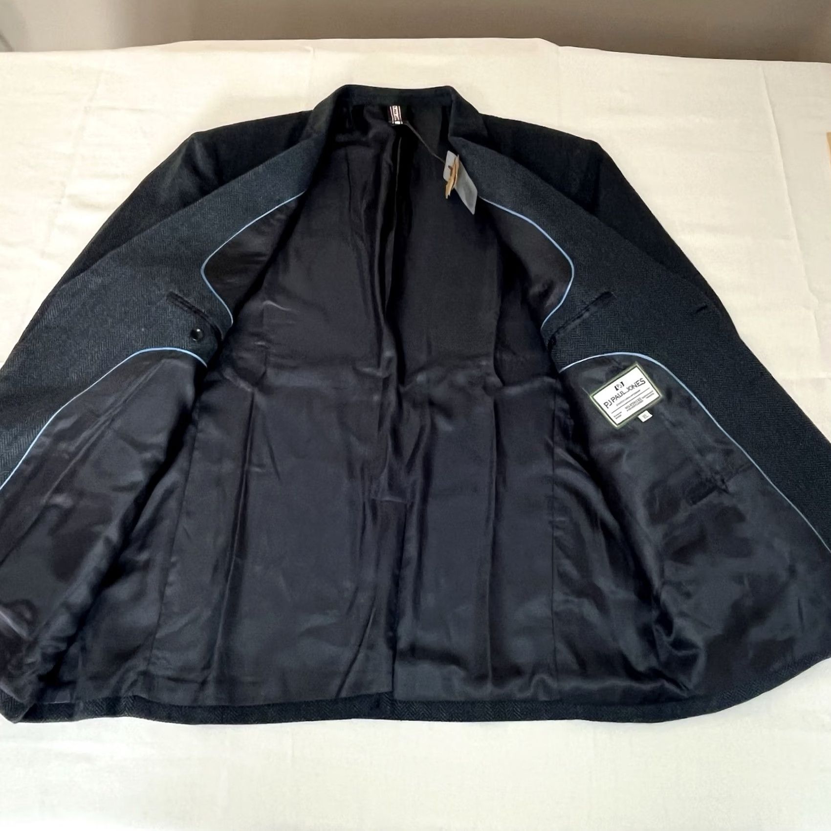 Vintage Paul Jones Blazer Jacket Mens XL Business Casual Sport Coat Navy Blue Size 46R - 4 Thumbnail