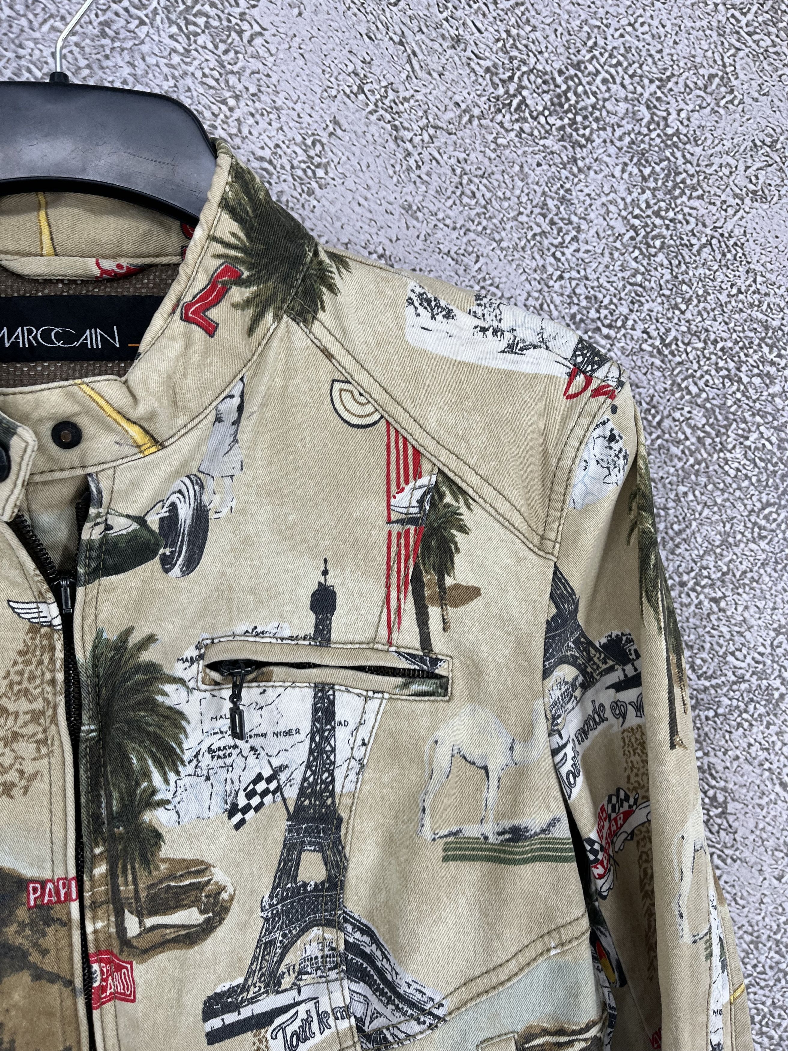 Other MARC CAIN Biker Moto Jacket Racing Print Stretch Cotton Size M / US 6-8 / IT 42-44 - 7 Thumbnail