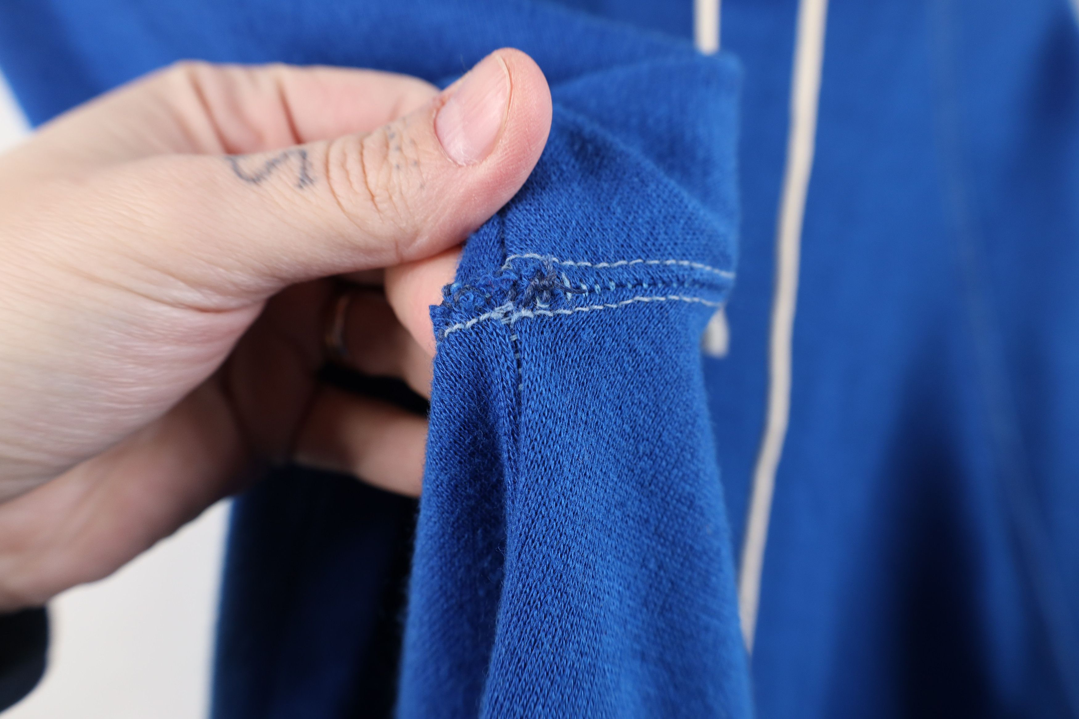 Vintage Vintage 70s Streetwear Blank Hoodie Sweatshirt Royal Blue Size US S / EU 44-46 / 1 - 4 Thumbnail