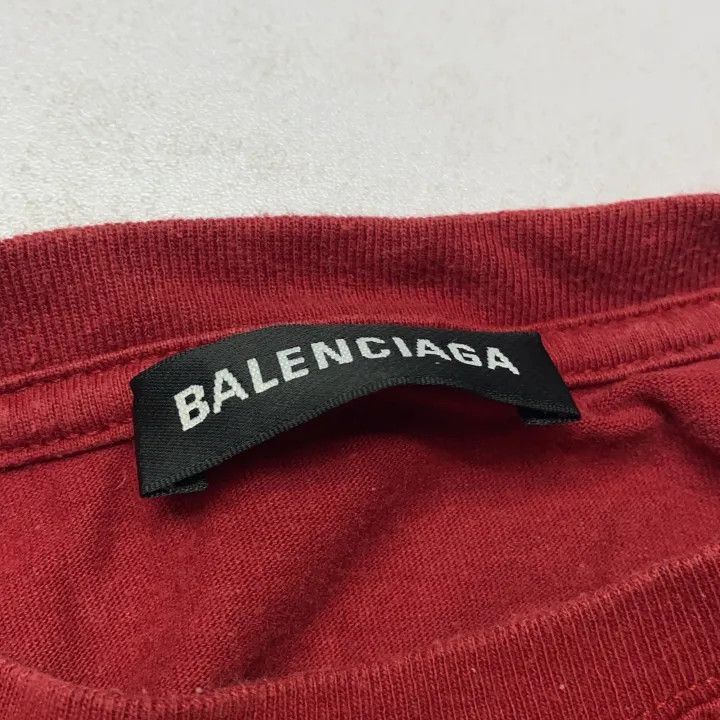 Balenciaga Balenciaga Balenciaga Red Logo Short Sleeve TShirt -2507 Size US S / EU 44-46 / 1 - 4 Thumbnail