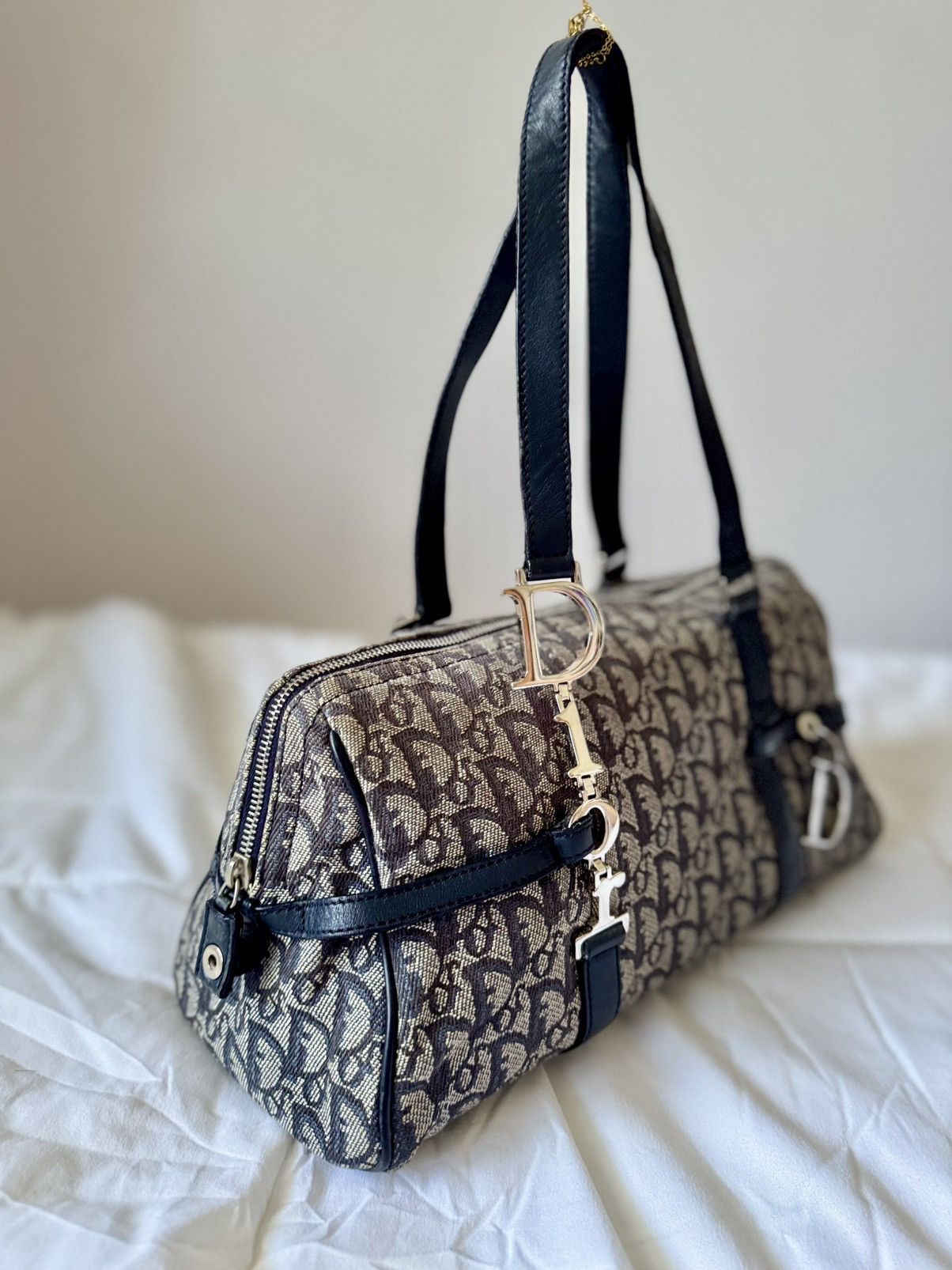 Christian dior navy blue bag deals