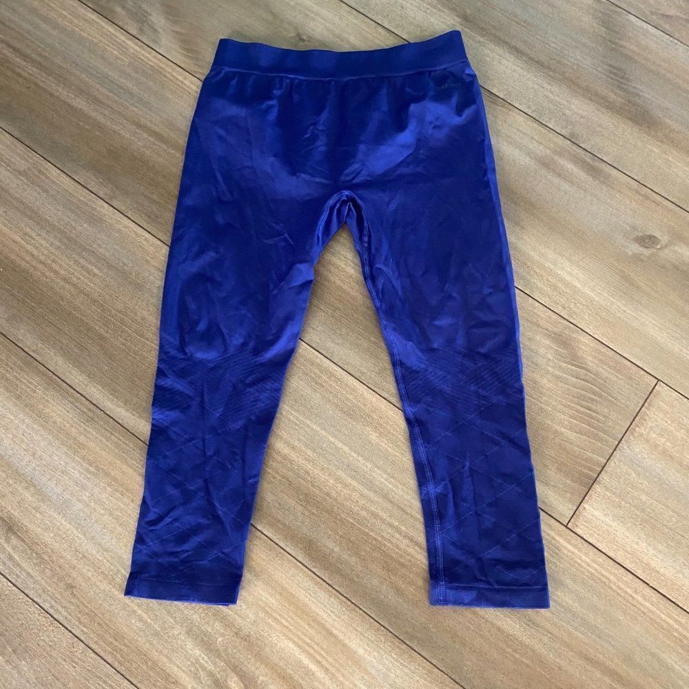 Nike Nike Blue Pattern Athletic Cropped Seamless Leggings Women M Size 28" / US 6 / IT 42 - 4 Thumbnail