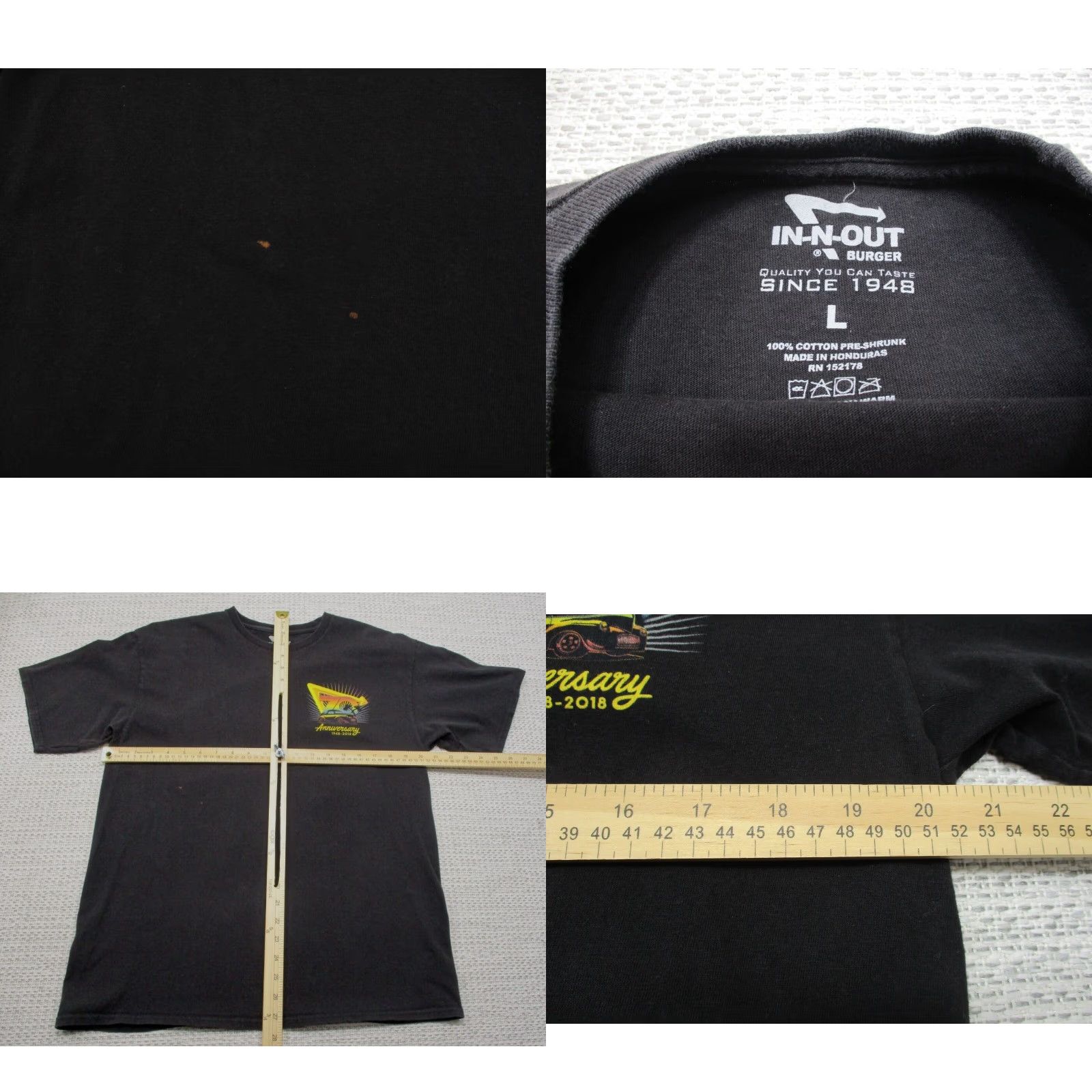 Vintage VINTAGE In N Out Burger 70th Anniversary Shirt Mens L 1948-2018 Vladimir Kush Black READ Size US L / EU 52-54 / 3 - 8 Thumbnail