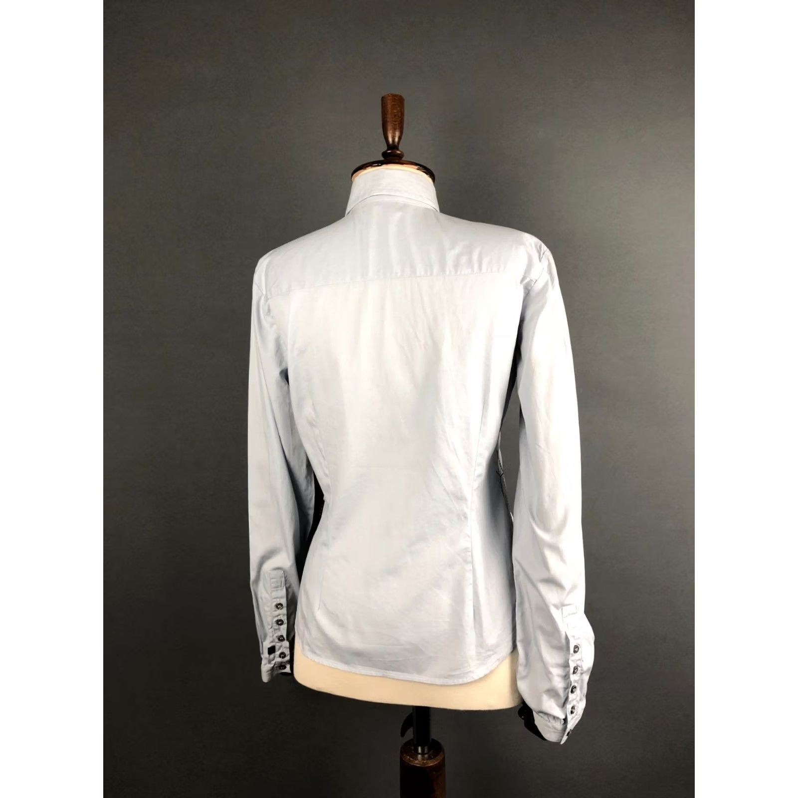 Versace Versace Sport Womens Blouse Shirt Size M Blue Cotton Embroidered - US BUYER NOTE Size M / US 6-8 / IT 42-44 - 3 Thumbnail