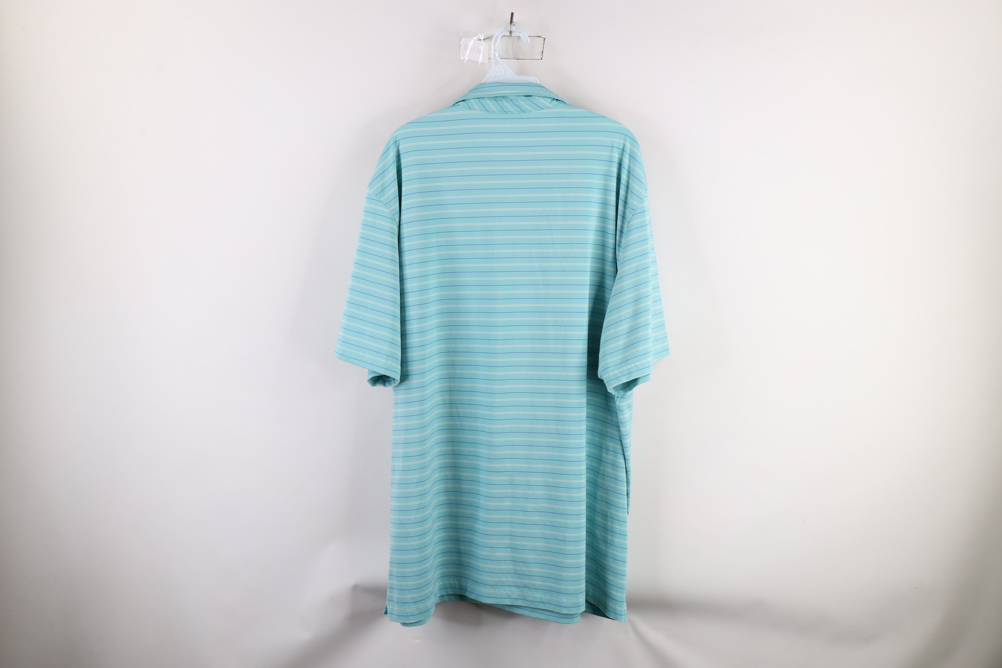 Vineyard Vines × Vintage Vineyard Vines Logo Performance Knit Striped Golf Polo Shirt Size US XXL / EU 58 / 5 - 8 Thumbnail
