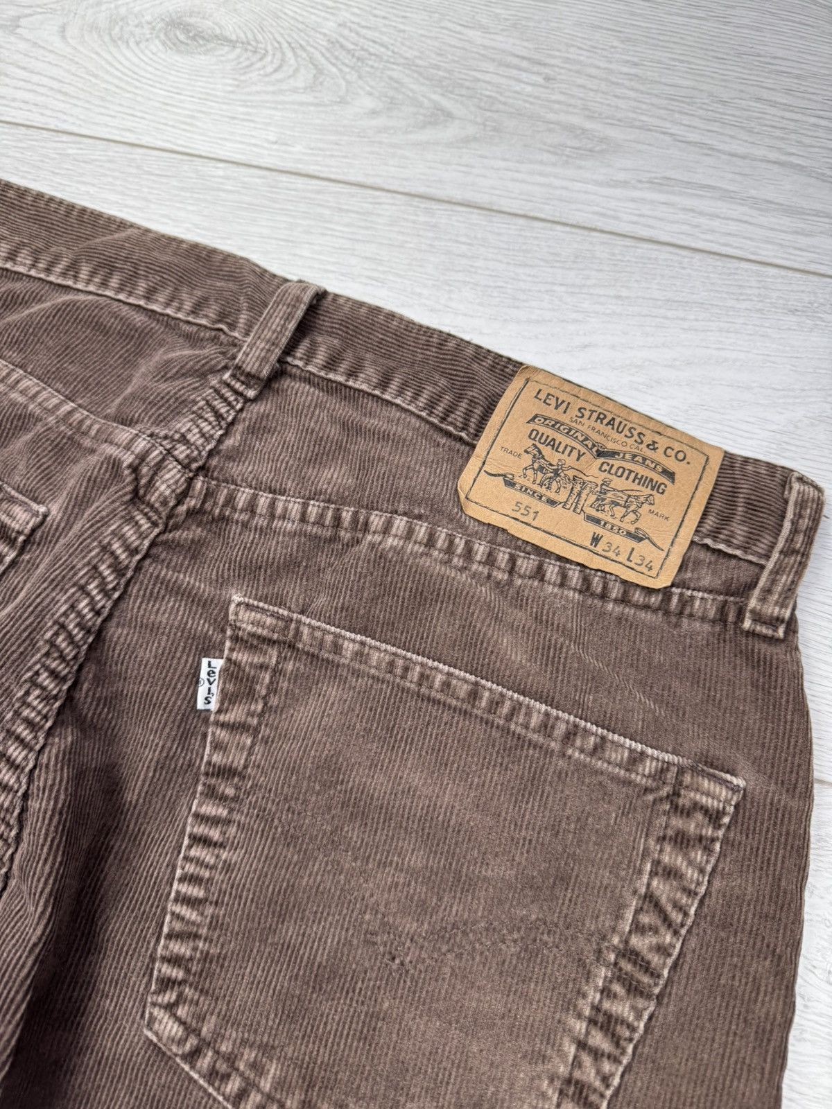 Levi's Levis 90s Vintage Velvet Brown Denim Pants Size US 34 / EU 50 - 2 Thumbnail