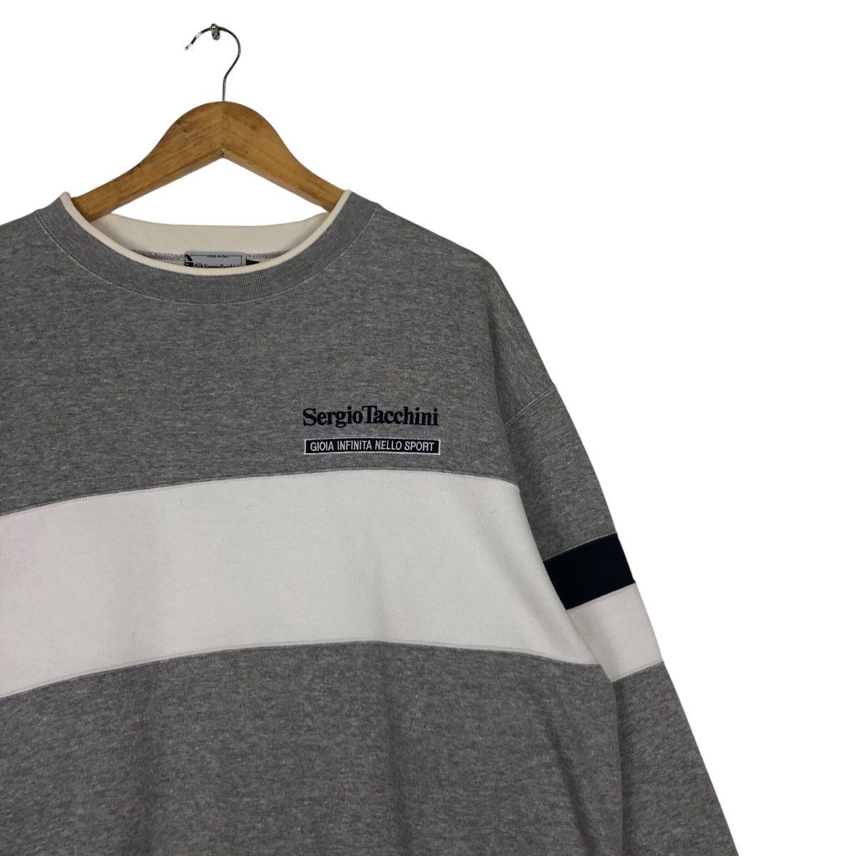 Sergio Tacchini × Vintage Vintage Sergio Tacchini Sweatshirt 90s Collection Large Size US L / EU 52-54 / 3 - 5 Thumbnail