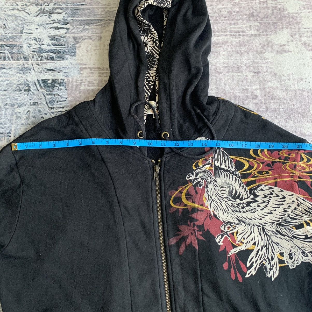 Japanese Brand Karakuri Tamashi Flaming Bird Embroidered Zip Up Hoodie Size US M / EU 48-50 / 2 - 11 Thumbnail