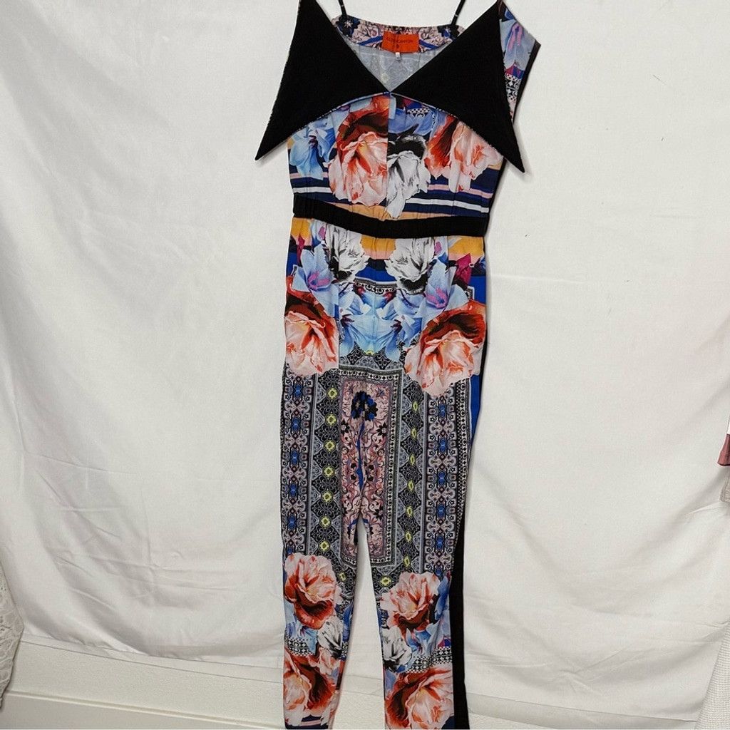 Clover Canyon Clover Canyon floral fold over collar jumpsuit romper sz XS Size 26" / US 2 / IT 38 - 1 Thumbnail