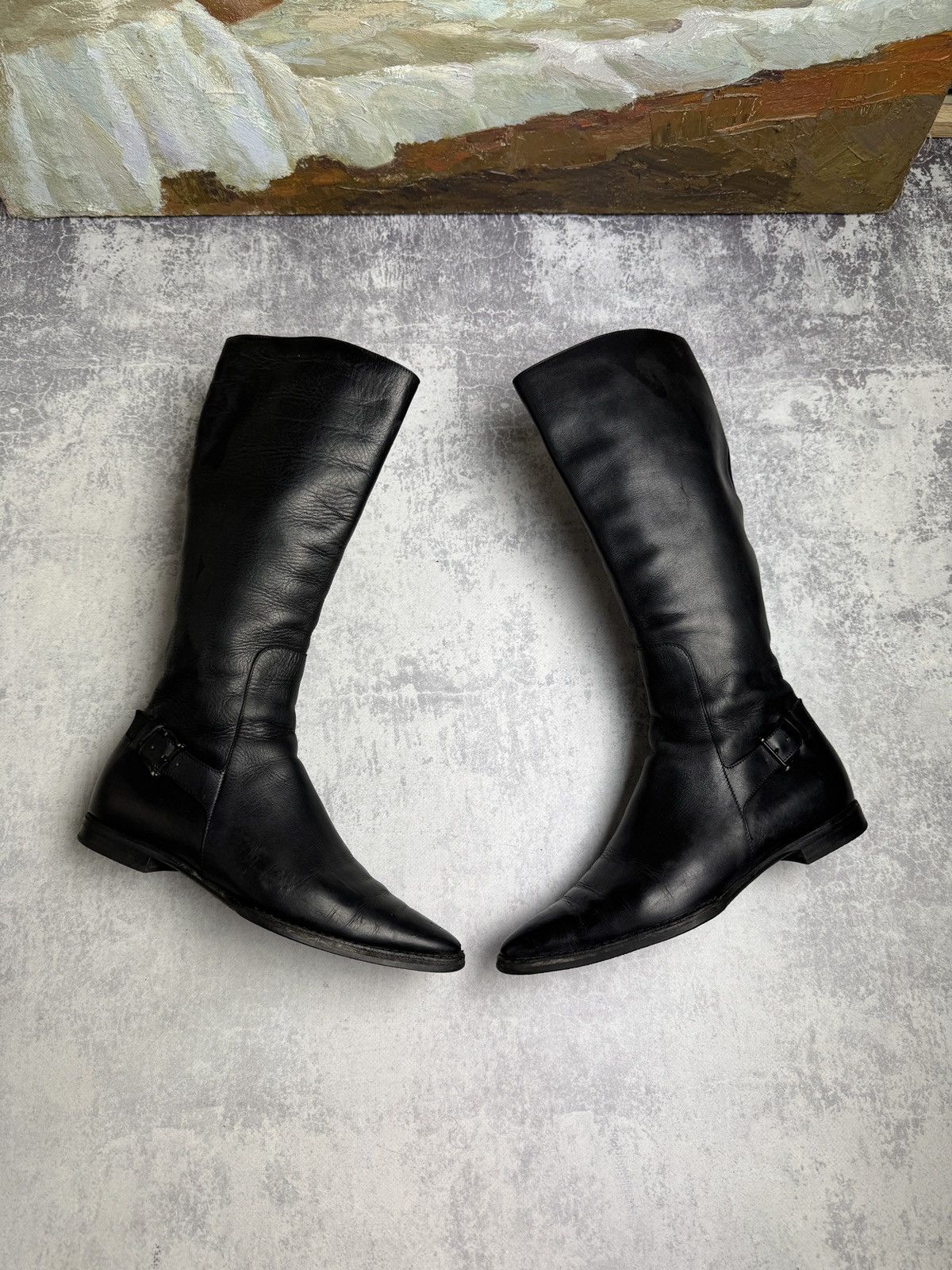 Gucci Gucci By Tom Ford Rare Vintage Moto Racing Y2K Leather Boots Size US 6.5 / IT 36.5 - 5 Thumbnail