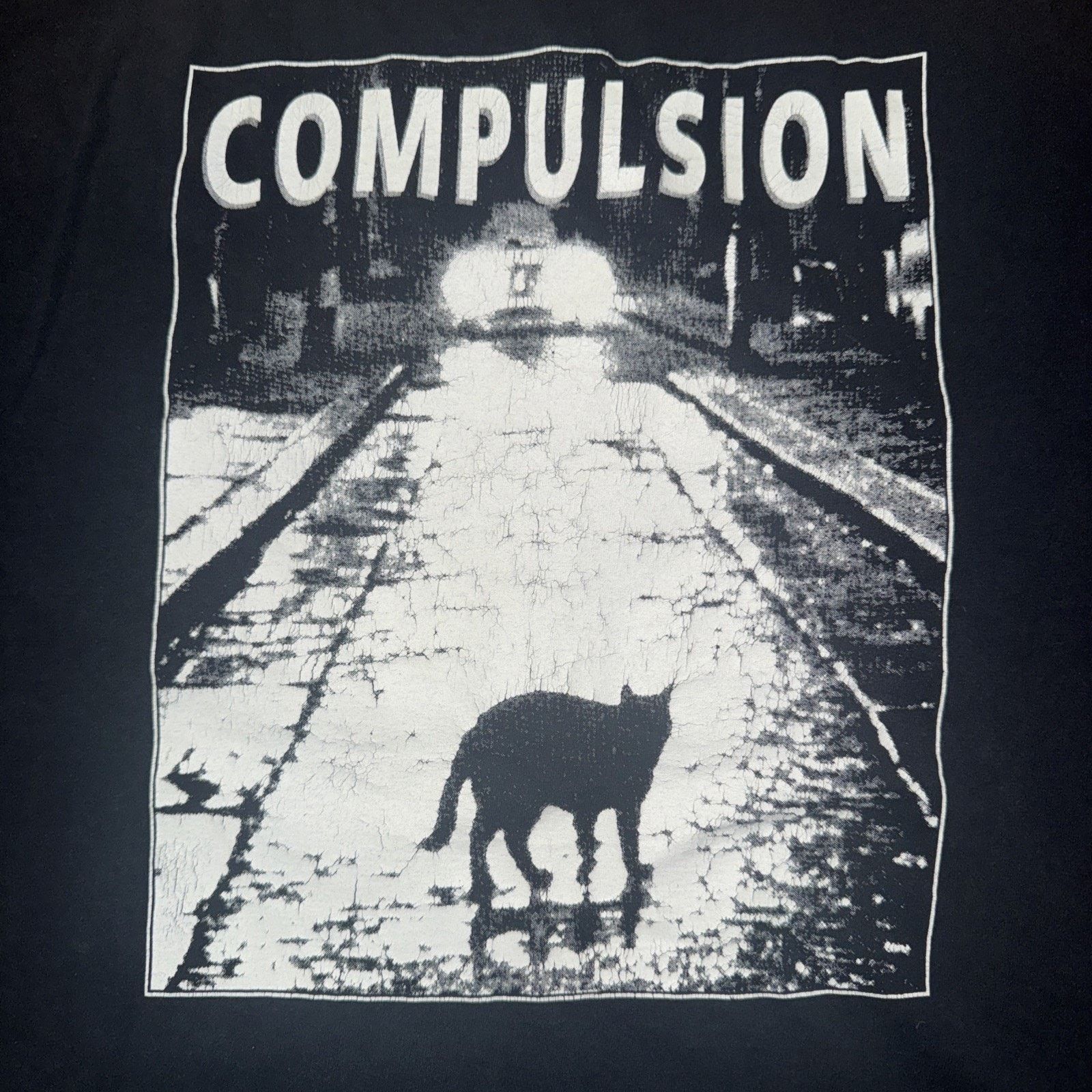 Band Tees × Vintage Vintage Screen Stars Compulsion T-Shirt Black 22x28 XL Size US XL / EU 56 / 4 - 6 Thumbnail