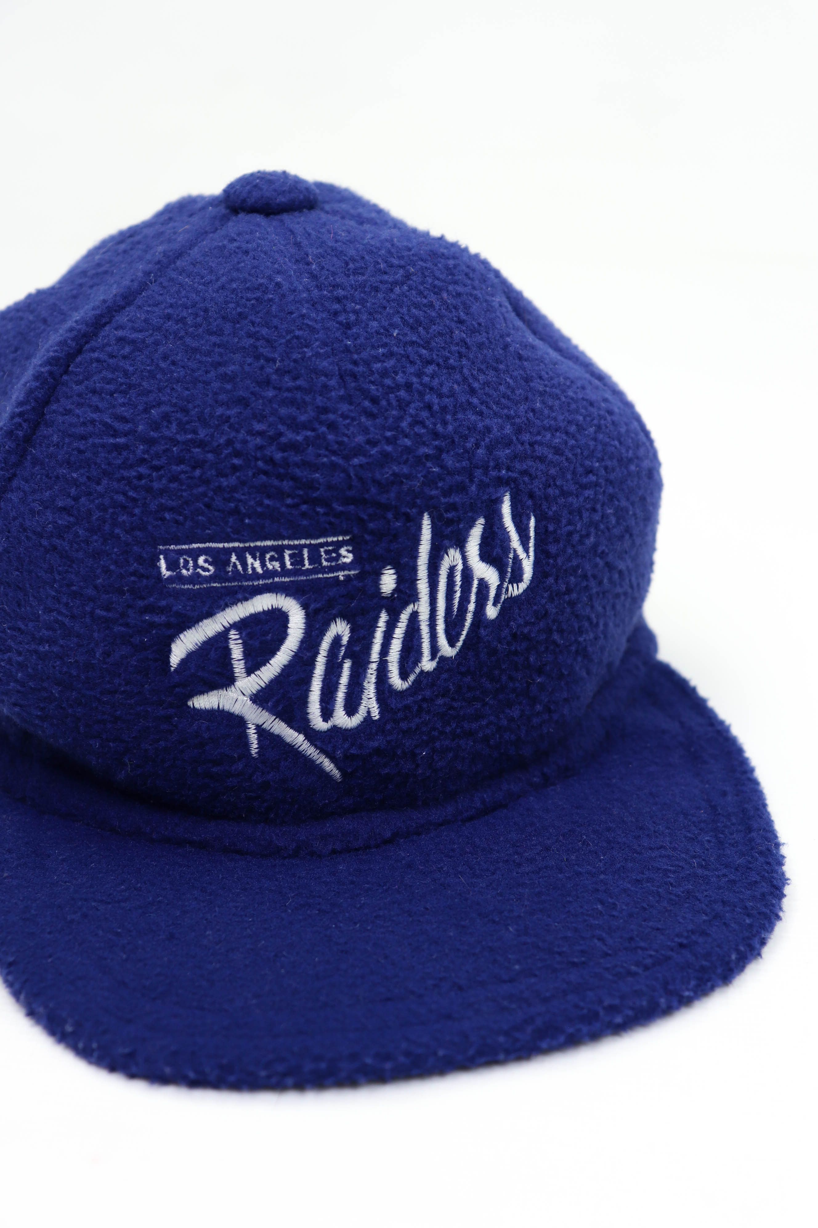 NFL Los Angeles Raiders Vintage 80s 90s Blue Fleece Cap Hat Size ONE SIZE - 5 Thumbnail