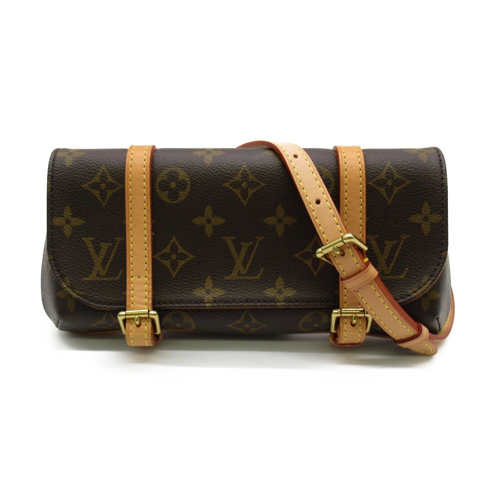 Louis Vuitton Louis Vuitton Pochette Marelle Handbag Coated Canvas Monogram Brown Size ONE SIZE - 1 Thumbnail