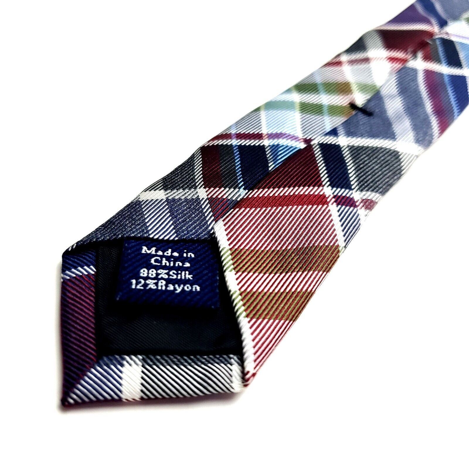 Croft & Barrow Croft & Barrow Multi Colored Silk Tie Woven Tartan Size ONE SIZE - 5 Thumbnail