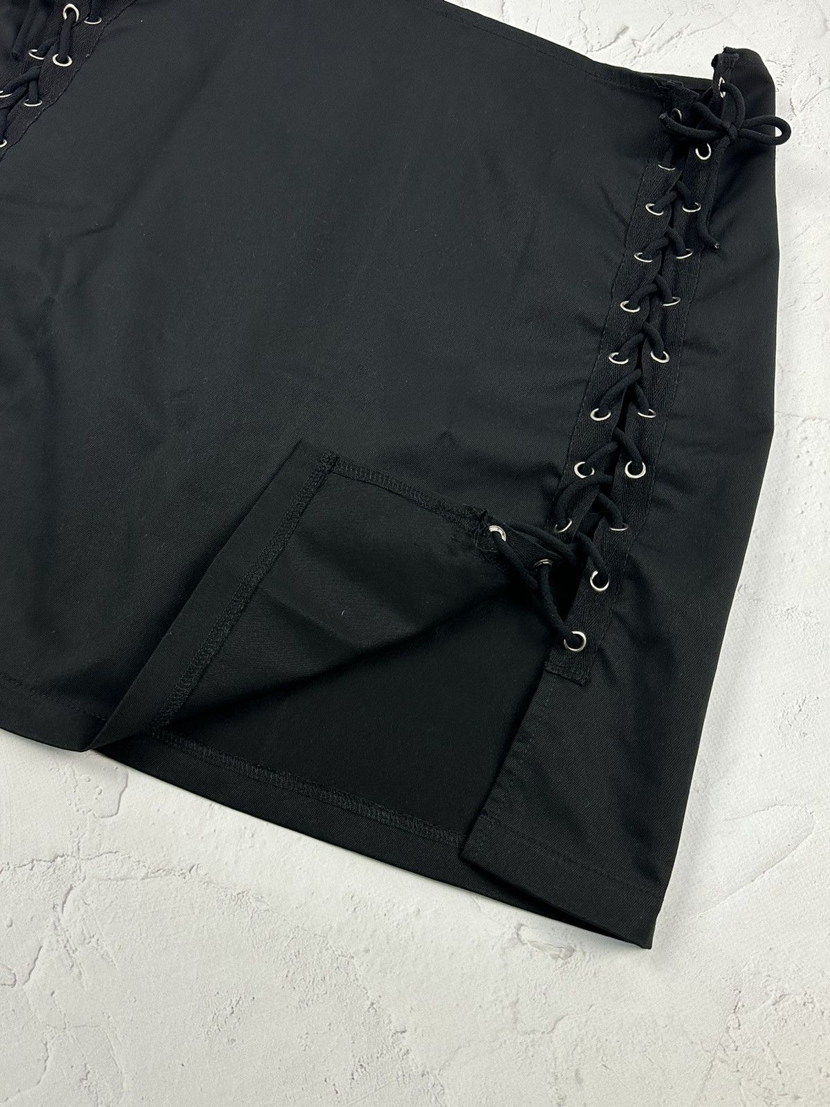 Japanese Brand × Vintage Vintage Black Mini Skirt Size 29" - 5 Thumbnail