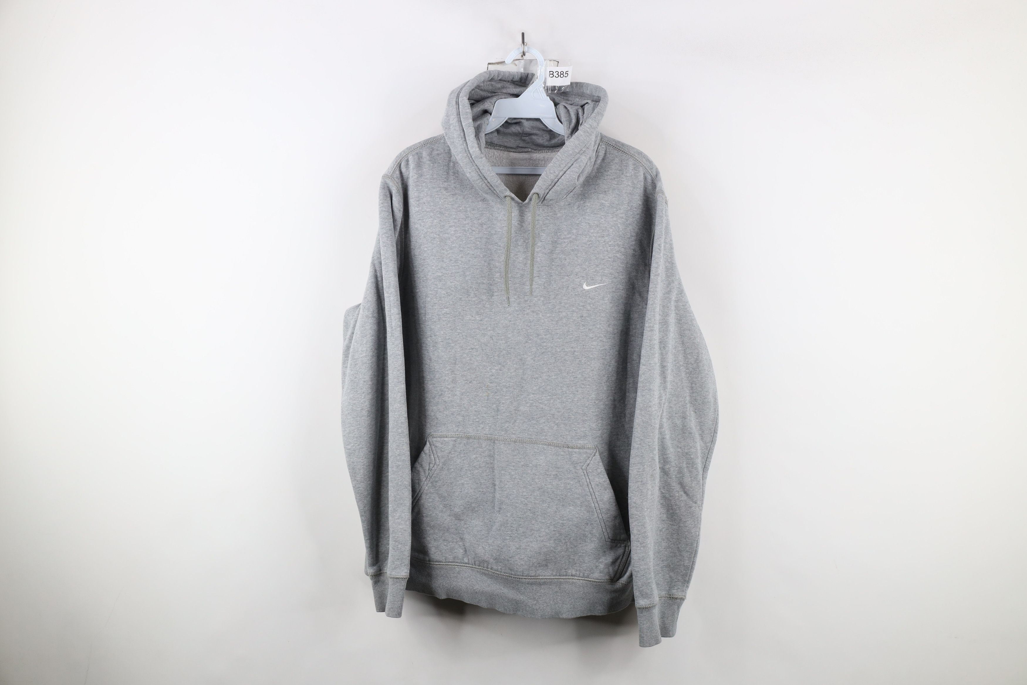 Nike × Vintage Vintage Y2K Nike Scott Mini Swoosh Hoodie Sweatshirt Gray Size US L / EU 52-54 / 3 - 1 Thumbnail