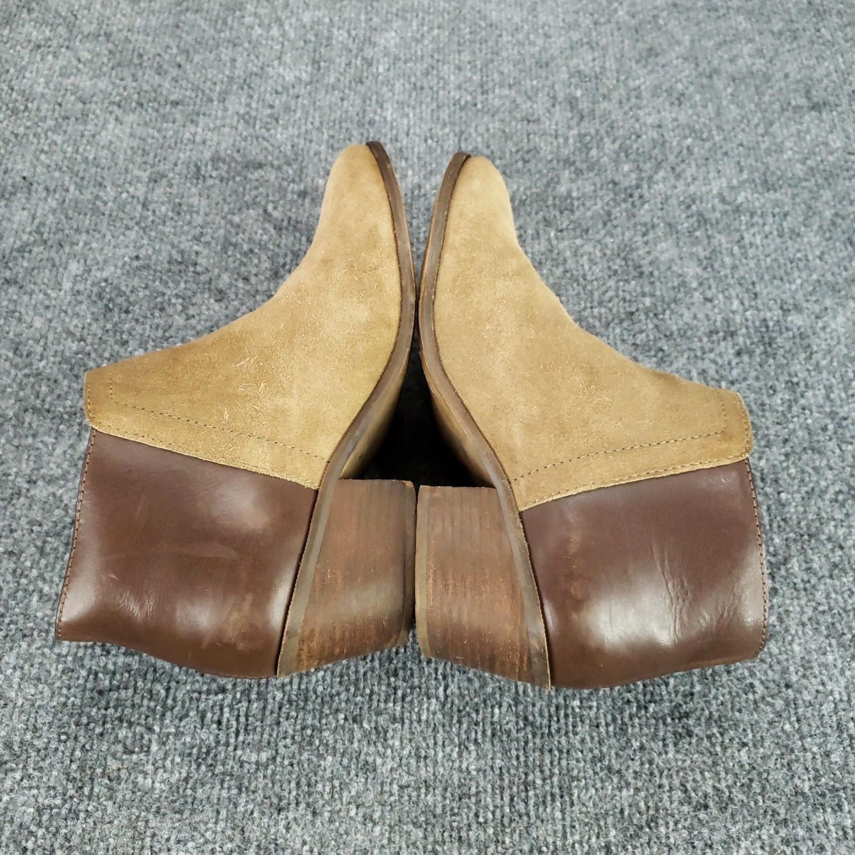 Madewell Madewell Boots Womens 7.5 Tan Brown Suede Leather Ankle Booties Block Heel Size US 7.5 / IT 37.5 - 6 Thumbnail
