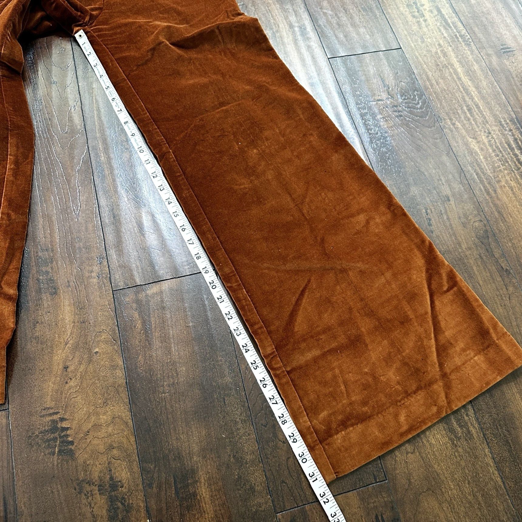 Velour VINTAGE Alpaq California Pants High Waist Velour Flared 1970s Brown 26x31 Women’s 80s Rockabilly Mens? (Gender at end) Size 30" / US 8 / IT 44 - 7 Thumbnail