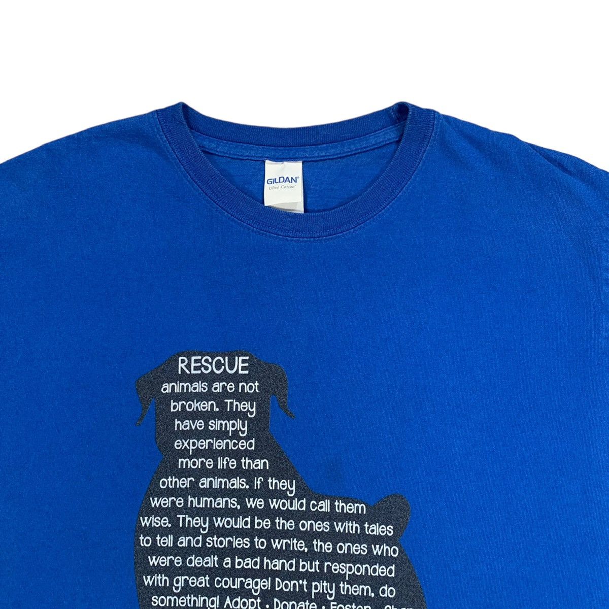 Gildan Rescue Dog Animal Blue Black Project Freedom Ride Shirt Size US M / EU 48-50 / 2 - 2 Thumbnail