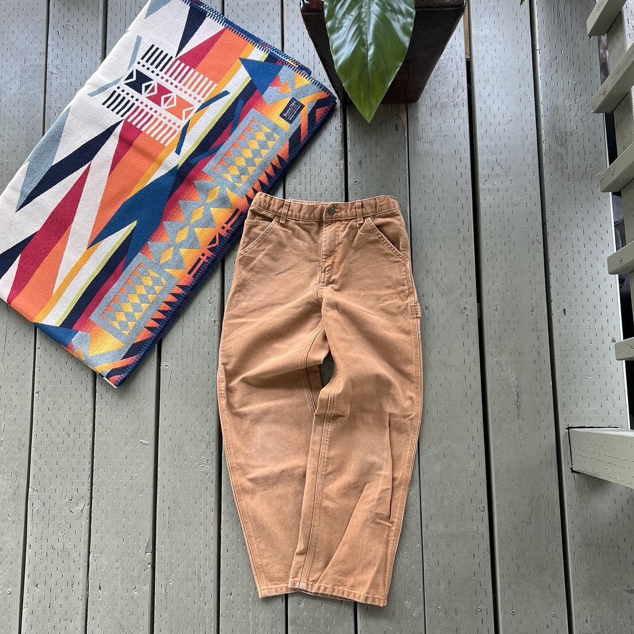 Carhartt Vintage Y2K kids carhartt brown work wear carpenter pants Size 22" - 4 Thumbnail