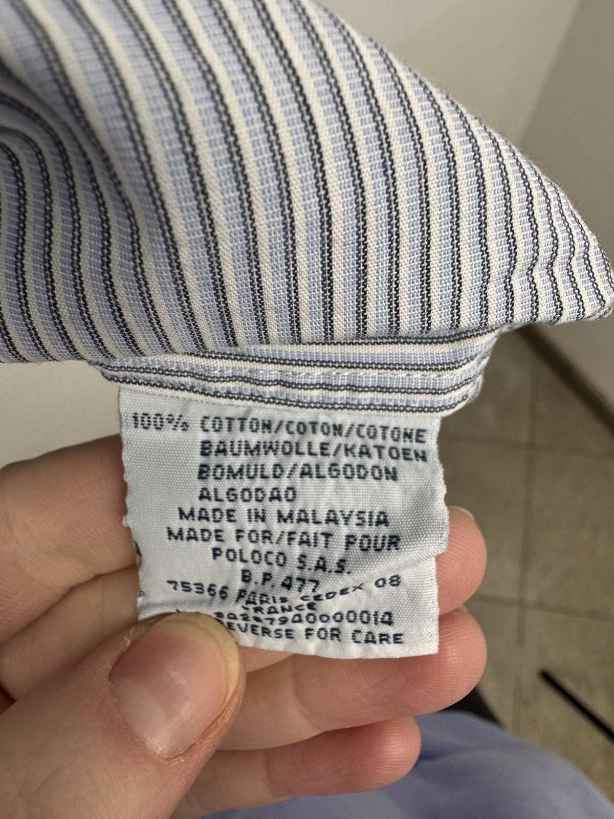 Polo Ralph Lauren Polo Ralph Lauren Men Striped Shirt Light Blue Size XL Size US XL / EU 56 / 4 - 4 Thumbnail
