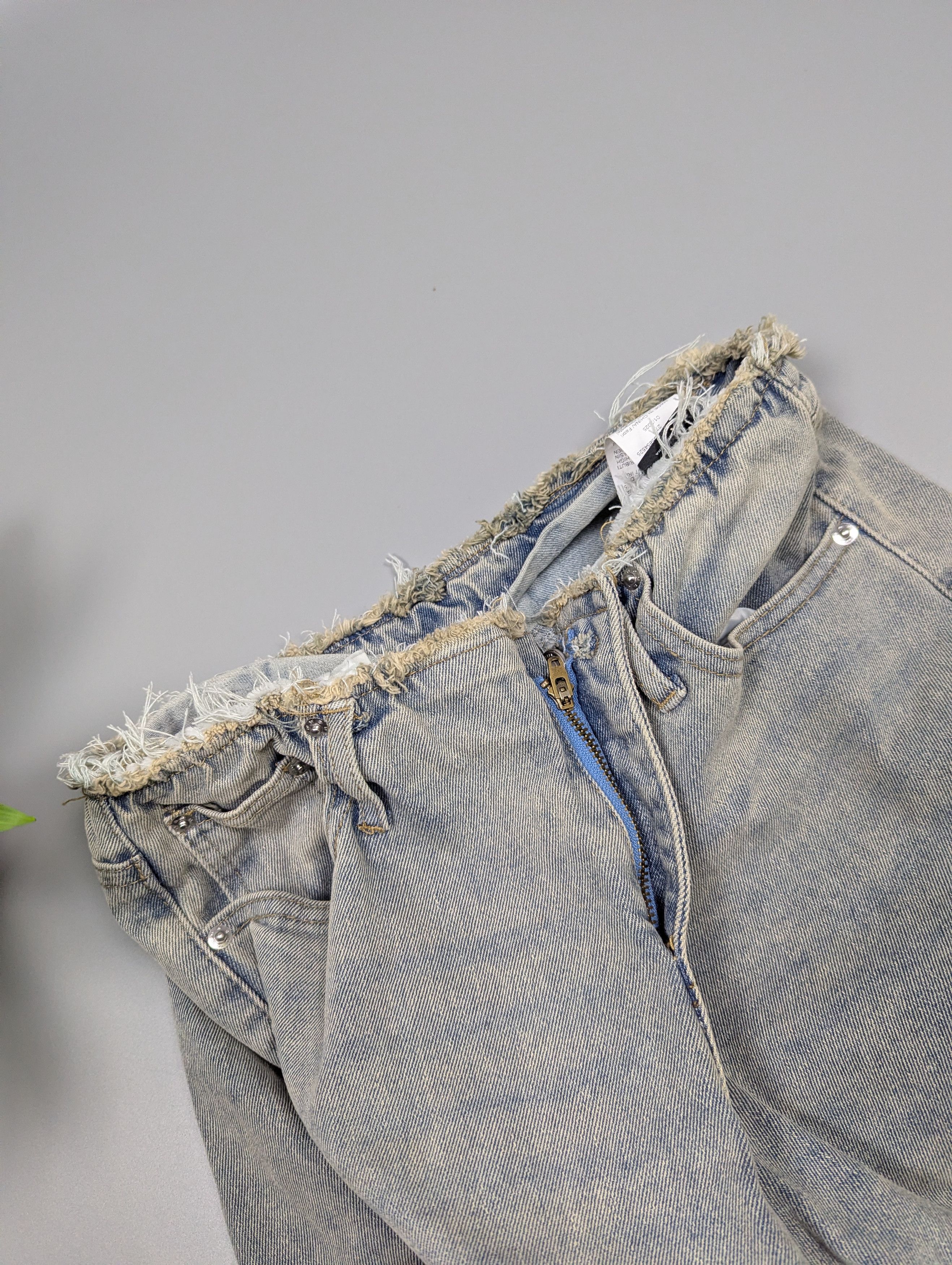 Japanese Brand SUMWON Vintage Y2K Distressed Gray Ripped Avant-Garde Jeans Size 28" / US 6 / IT 42 - 8 Thumbnail