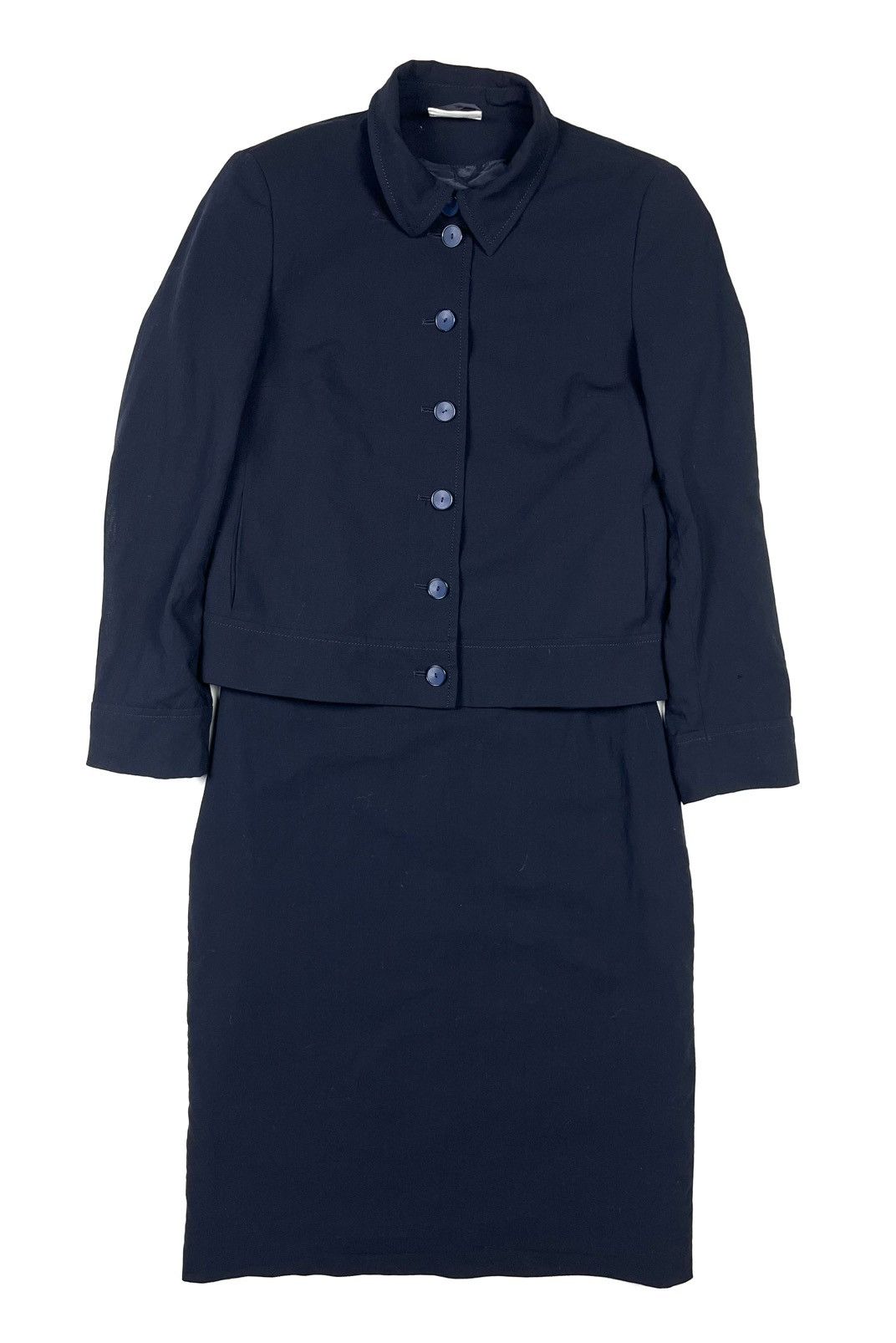 Akris Akris Punto Blazer & Dress Luxury Business Suit Classic Blue Size S / US 4 / IT 40 - 1 Thumbnail