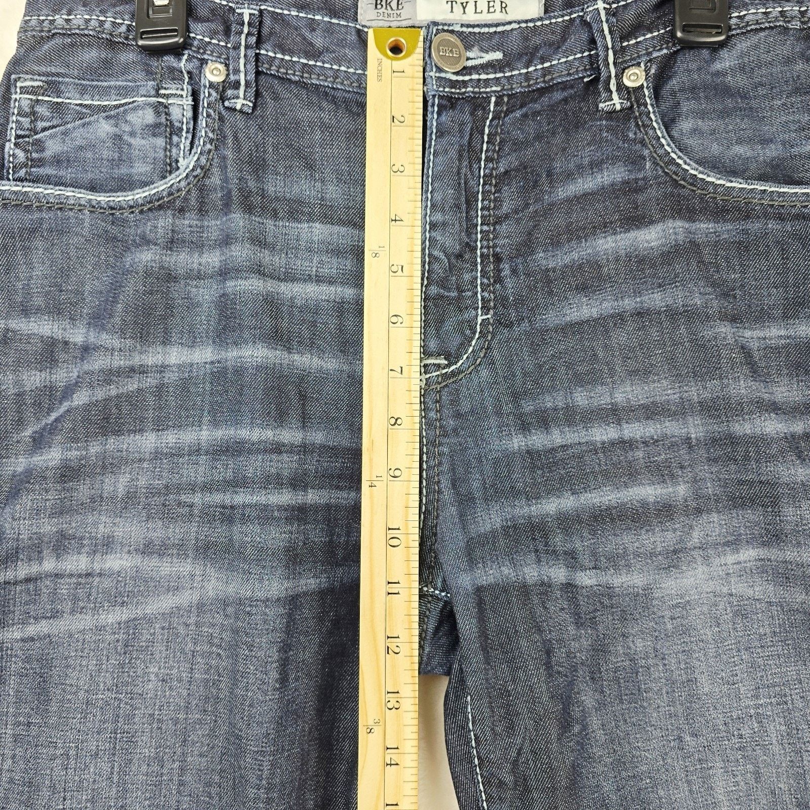 Other BKE Denim Tyler Straight Leg Blue Jeans 33R 33x26 Whiskers Size US 33 - 15 Thumbnail