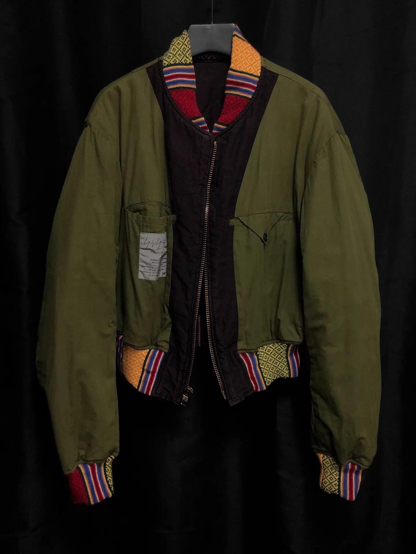 Yohji Yamamoto Yohji Yamamoto 93SS Cutting Swap Linen MA1 Jacket Size US M / EU 48-50 / 2 - 2 Thumbnail
